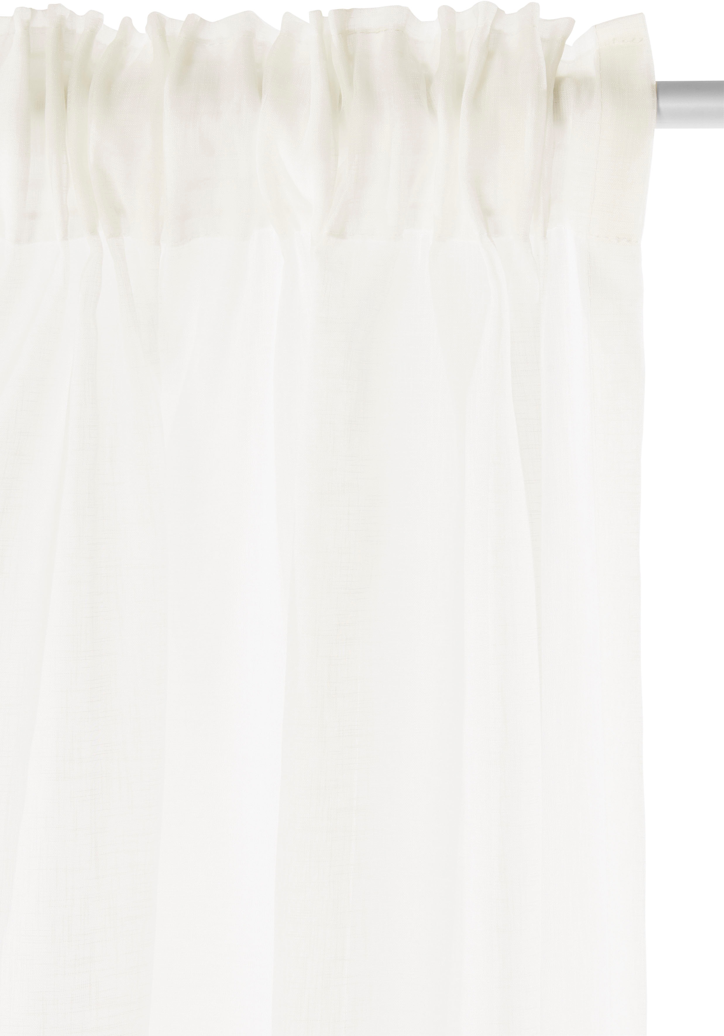 Thumbnail - my home Gardine "REGINA" Multifunktionsband 2 Stk. tlg. Transparent, Leinenoptik, 2-er Set