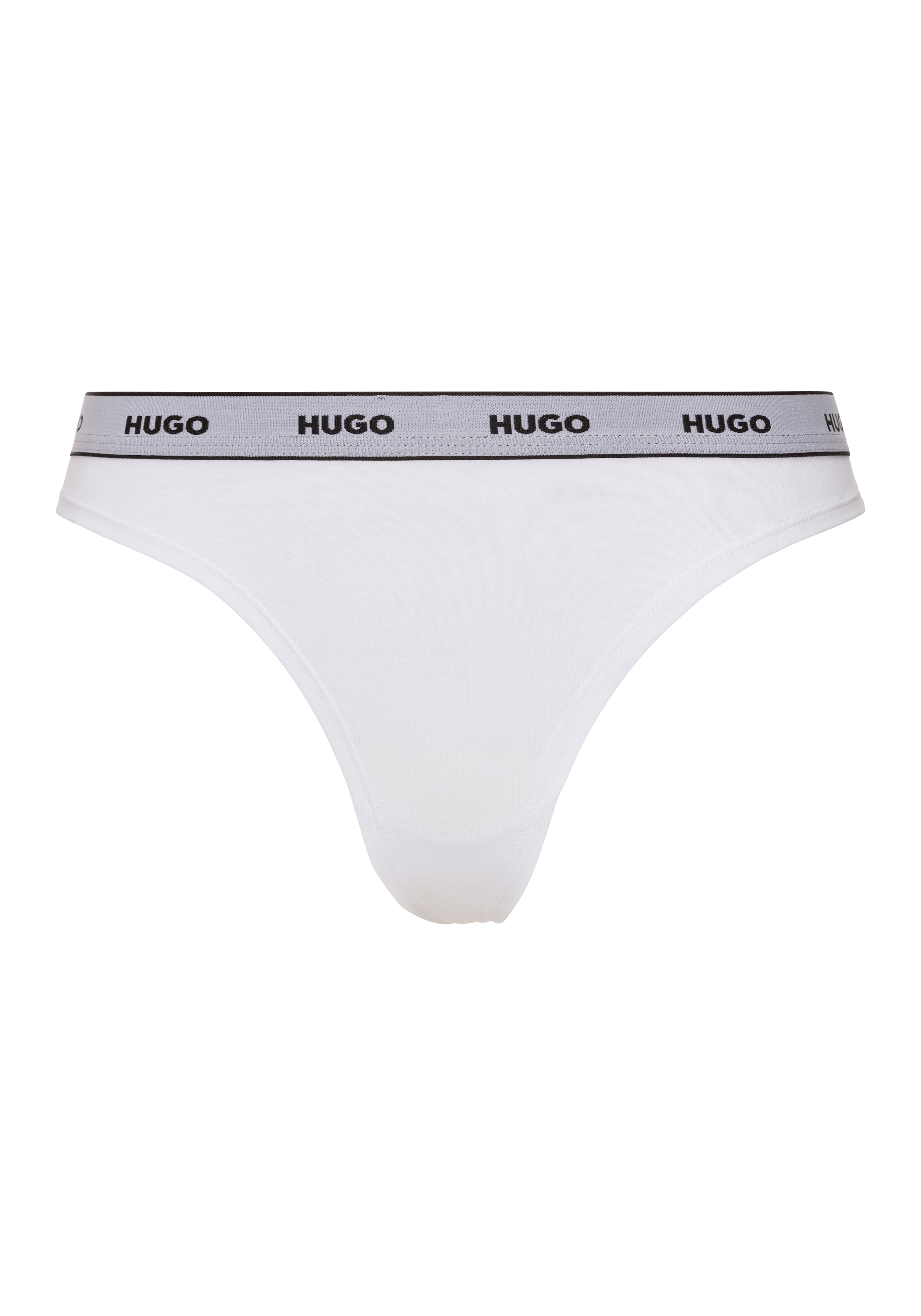 HUGO Underwear T-String »TRIPLET THONG STRIPE«, (Packung, 3 St., 3), mit Logoschriftzug auf dem Bund