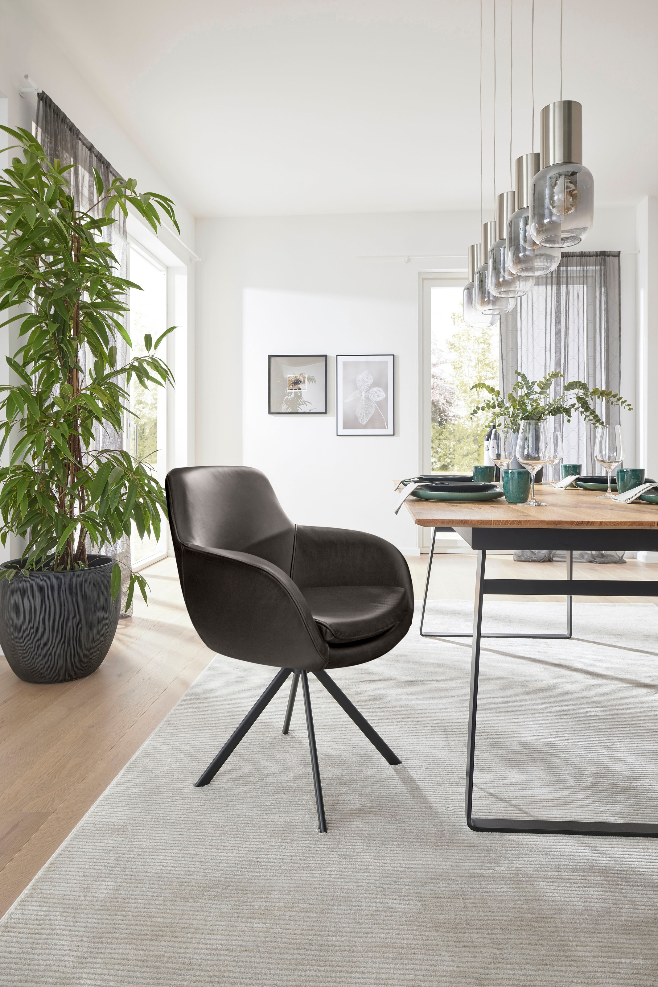 Musterring Esszimmerstuhl "Tavia" (Set) 2 Stk.Stativgestell Eisen schwarz, günstig online kaufen