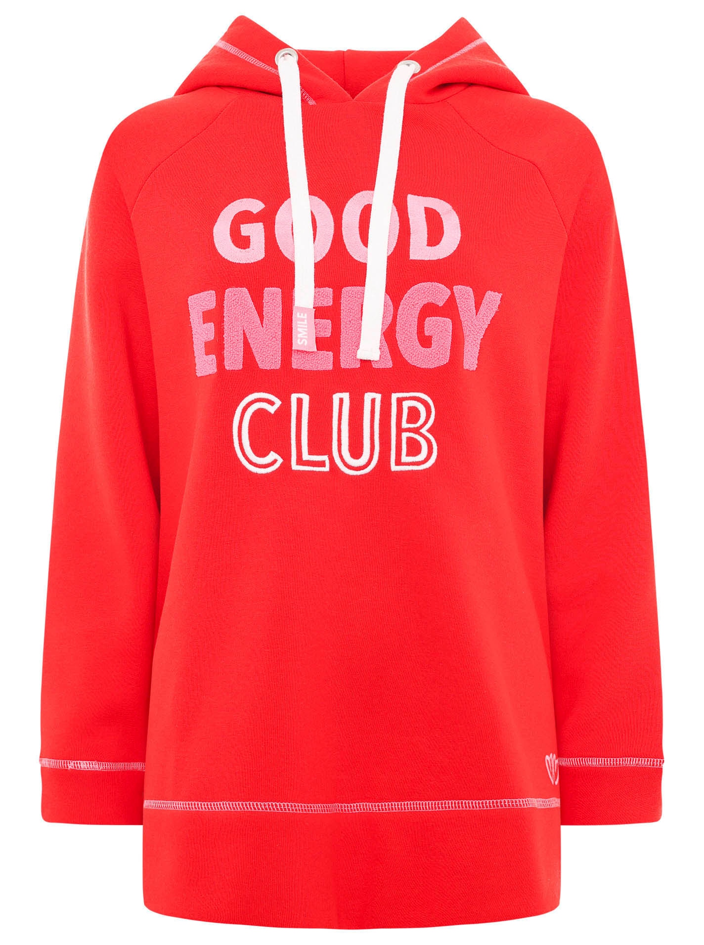 Zwillingsherz Hoodie »"Good Energy Club"«, Oversized mit Kapuze und Front und Back Motiv