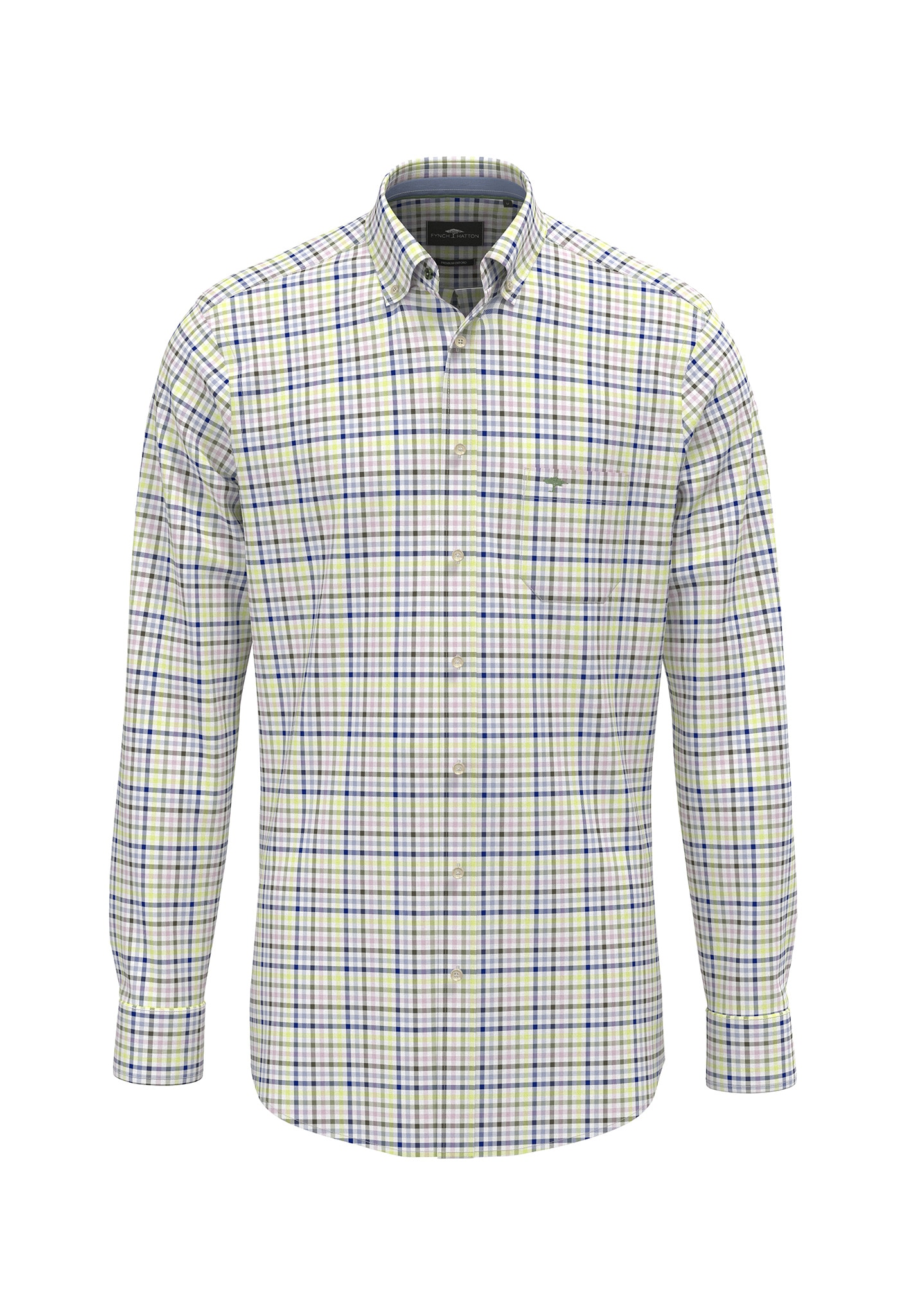 FYNCH-HATTON Karohemd "Multicolor Washed Oxford" günstig online kaufen