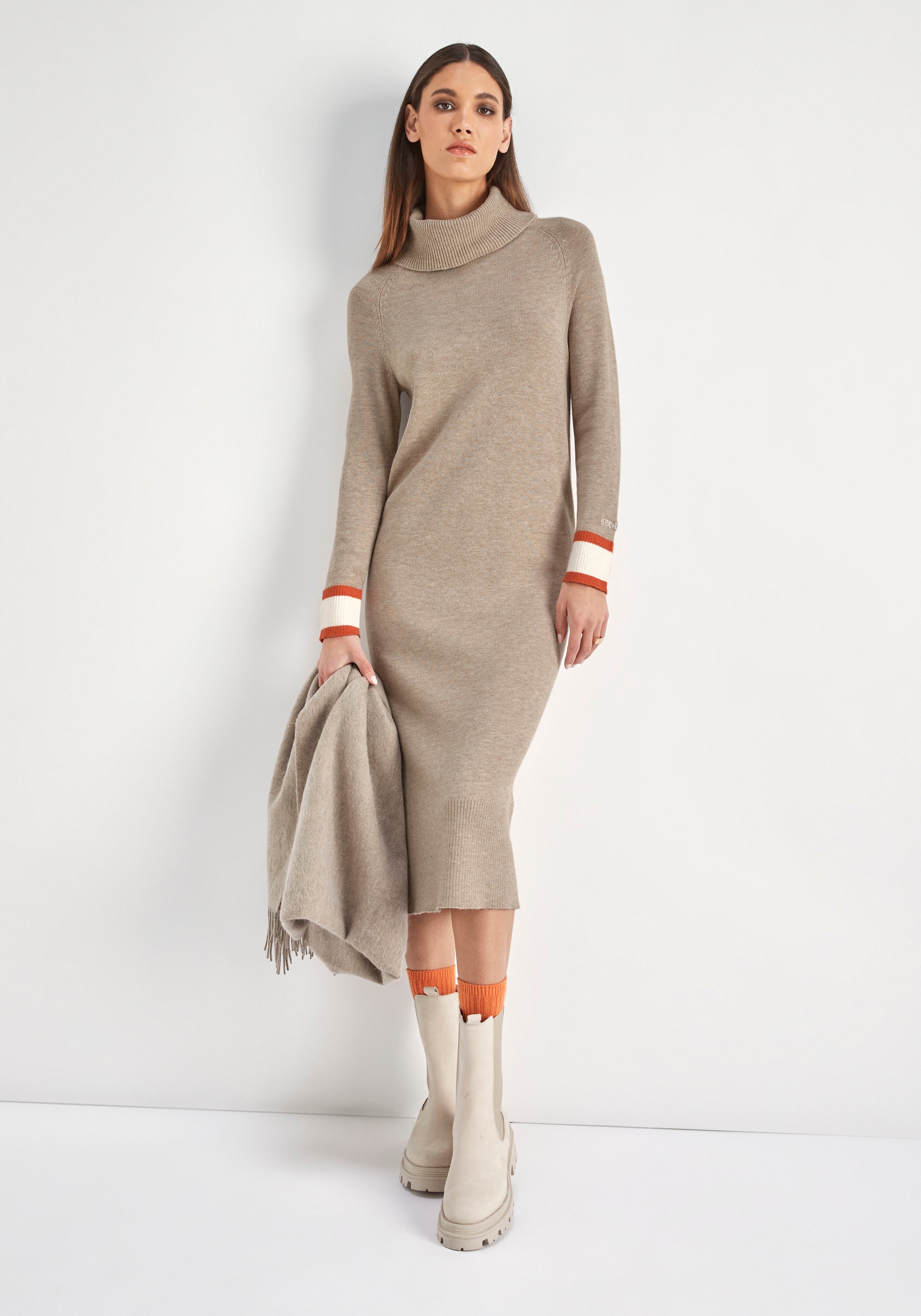 HECHTER PARIS Strickkleid, mit Kontraststreifen günstig online kaufen