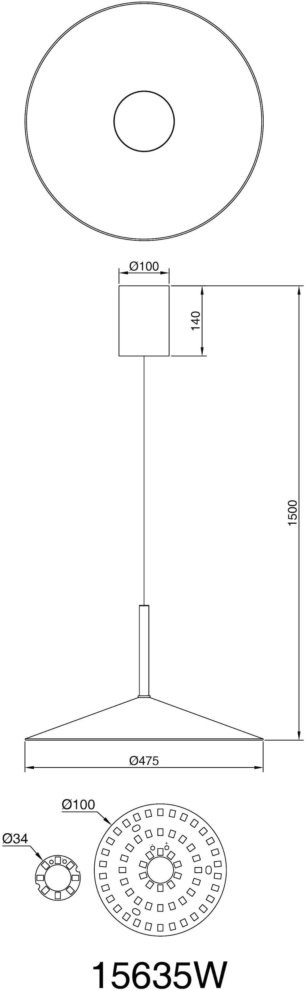 GLOBO LIGHTING Hängeleuchte »LAMPONE« LED-Modul 1 Stk. Warmweiß Hängeleuchte, Opalglas, Soft-Lift, LED 18W