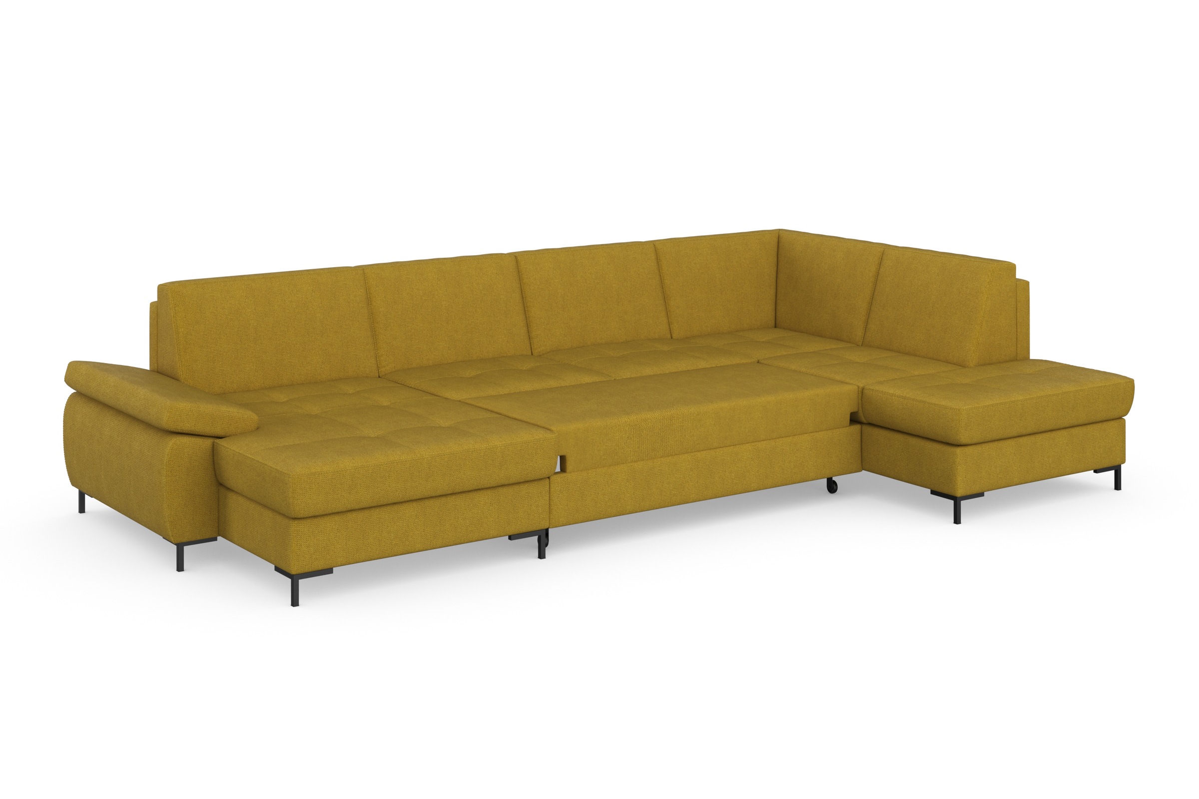 DOMO collection Wohnlandschaft »Capelo U-Form«, mit Armteilverstellung, wahlweise mit Bettfunktion, Federkern