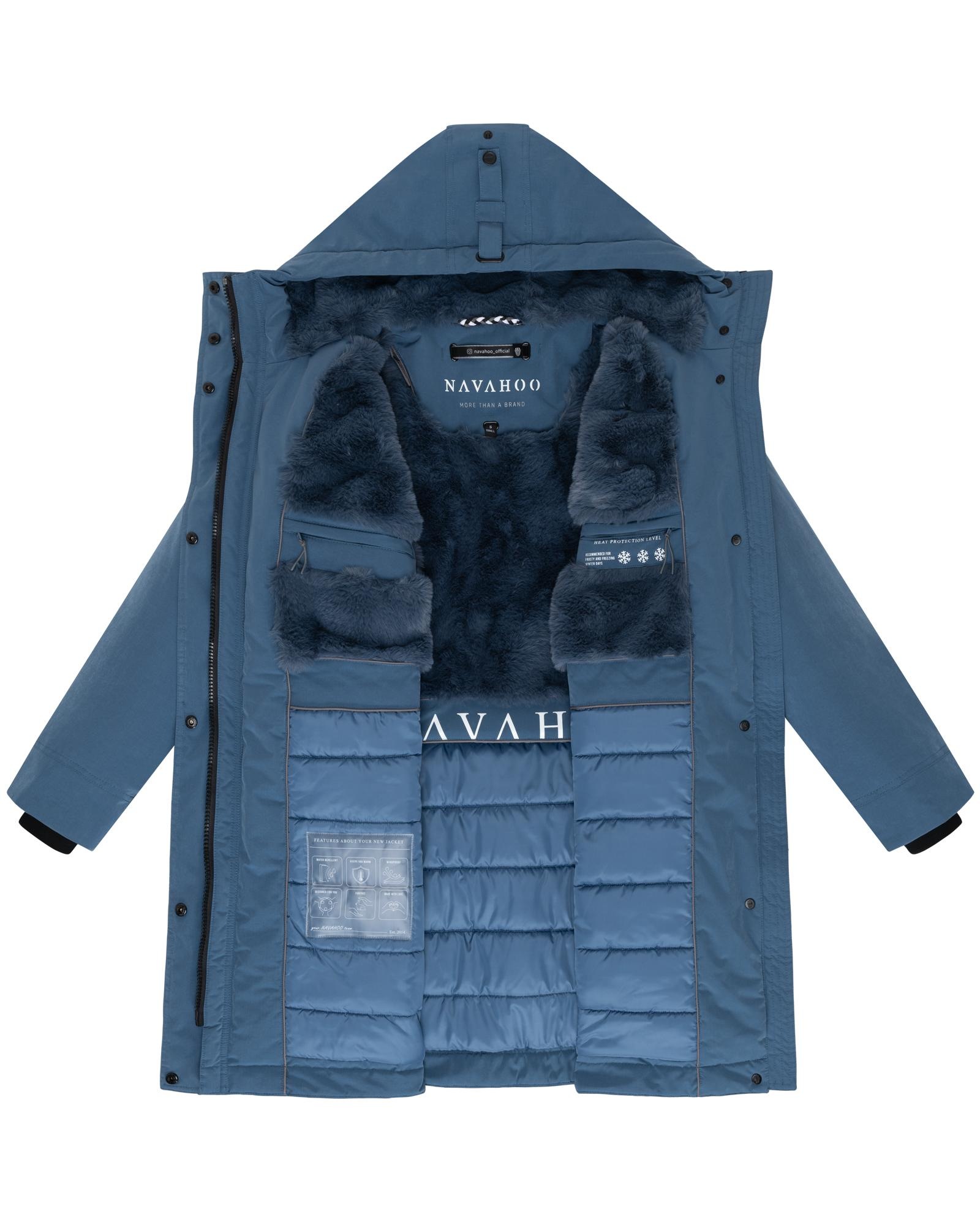 Navahoo Wintermantel »Hageltanz 14«, Warmer Damen Kurzmantel mit Kapuze