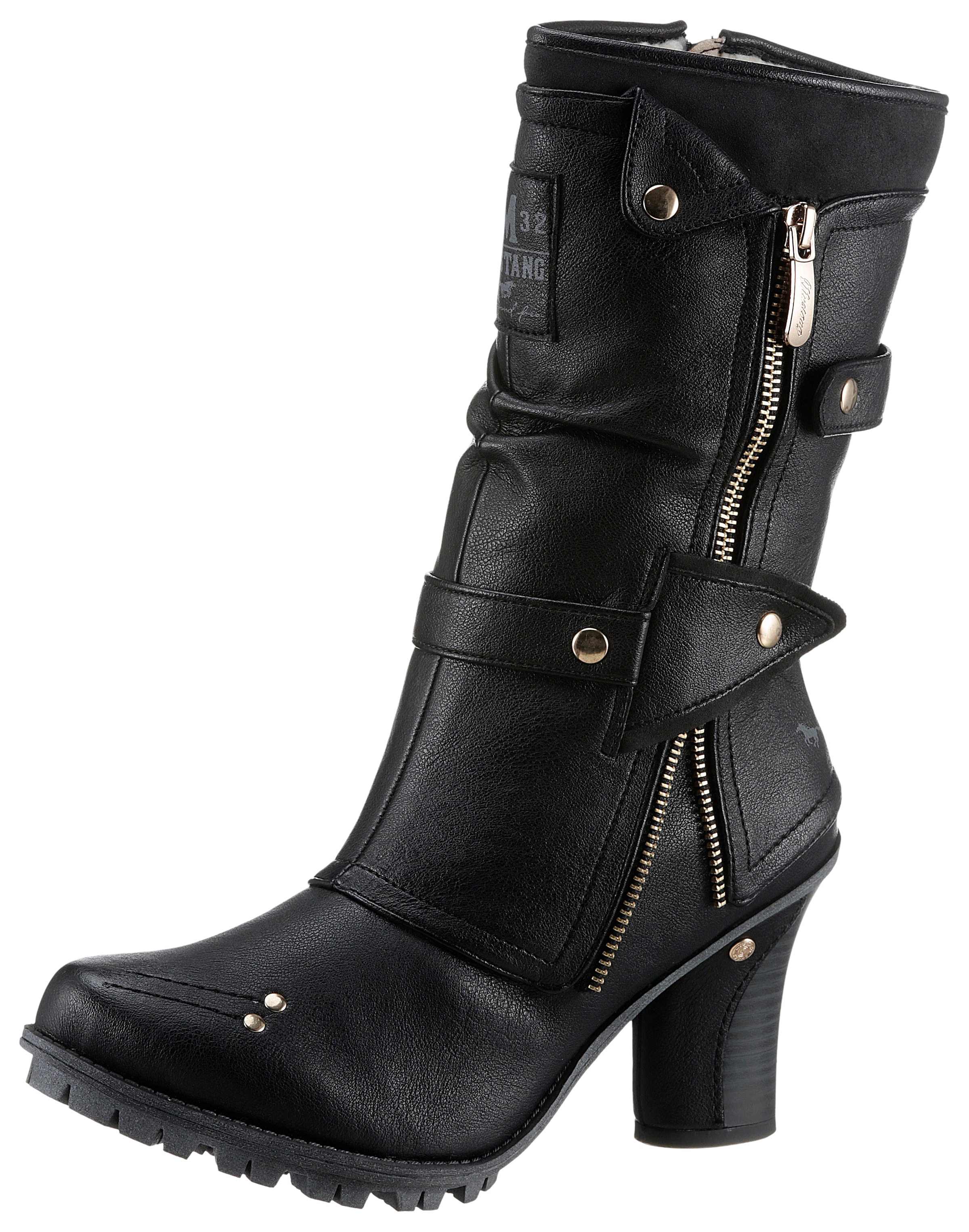 Mustang Shoes Winterstiefel, mit trendigen Metallic-Details