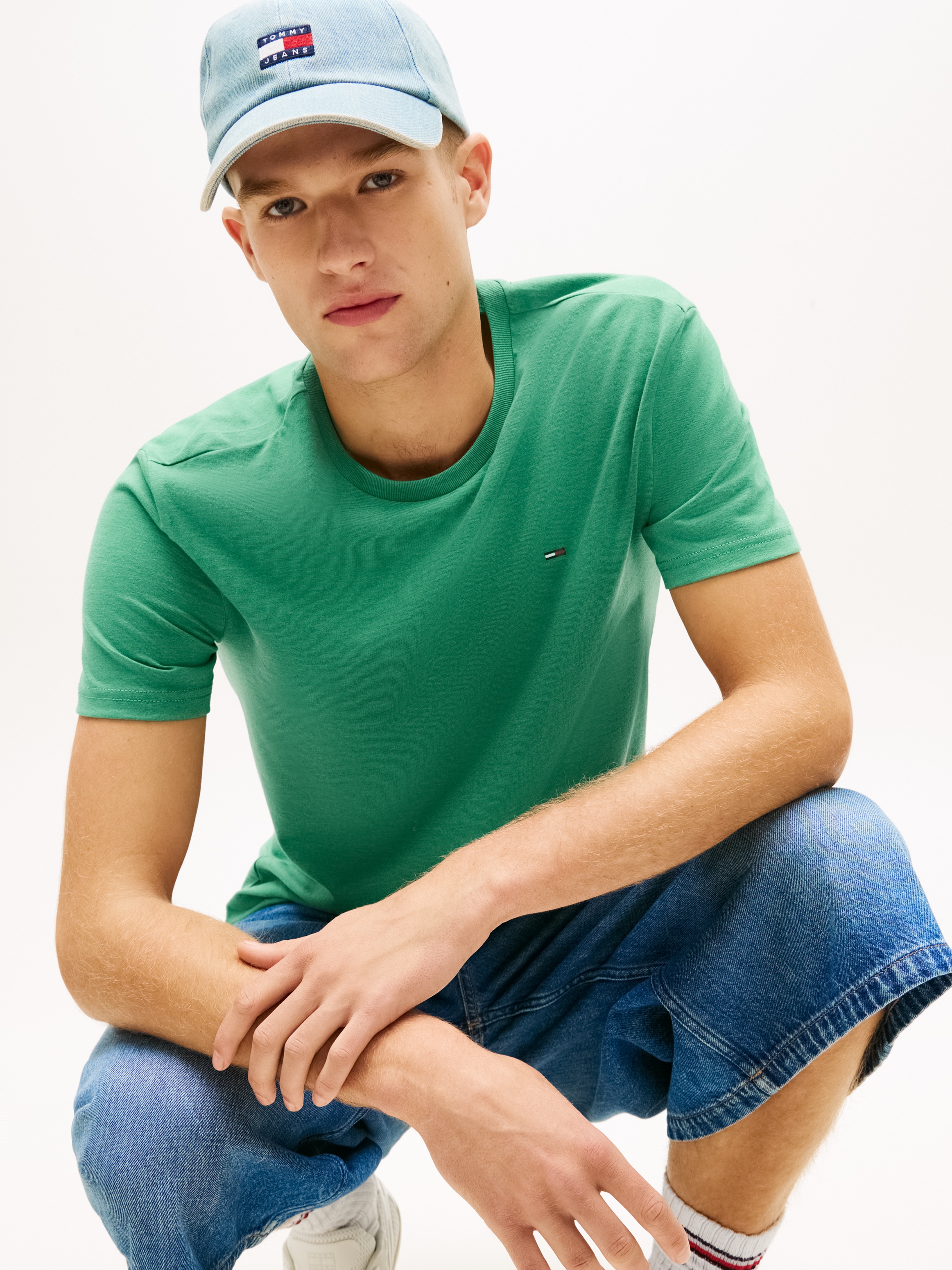 Tommy Jeans T-Shirt »TJM XSLIM JASPE HTR TEE EXT« Mit Rundhalsausschnitt