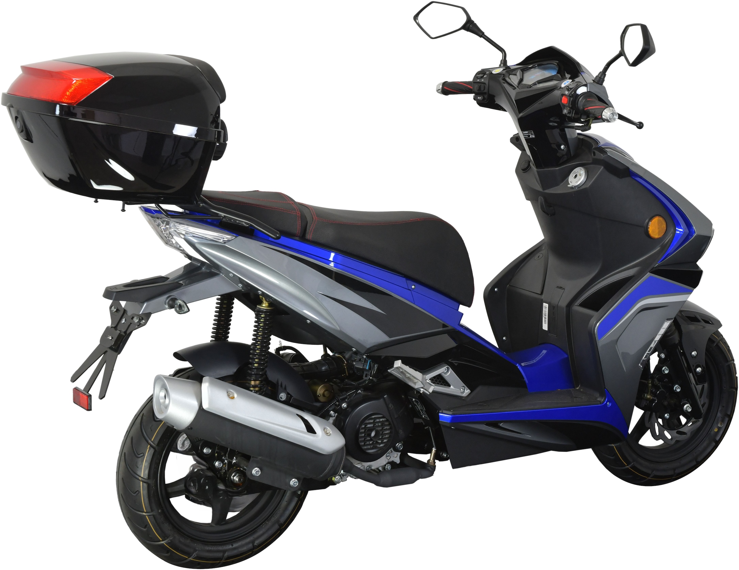 GT UNION Motorroller »Striker 25«, 49,5 cm³, 25 km/h, Euro 5, 2,7 PS, (Set, mit Topcase), Luftgekühlter Motor