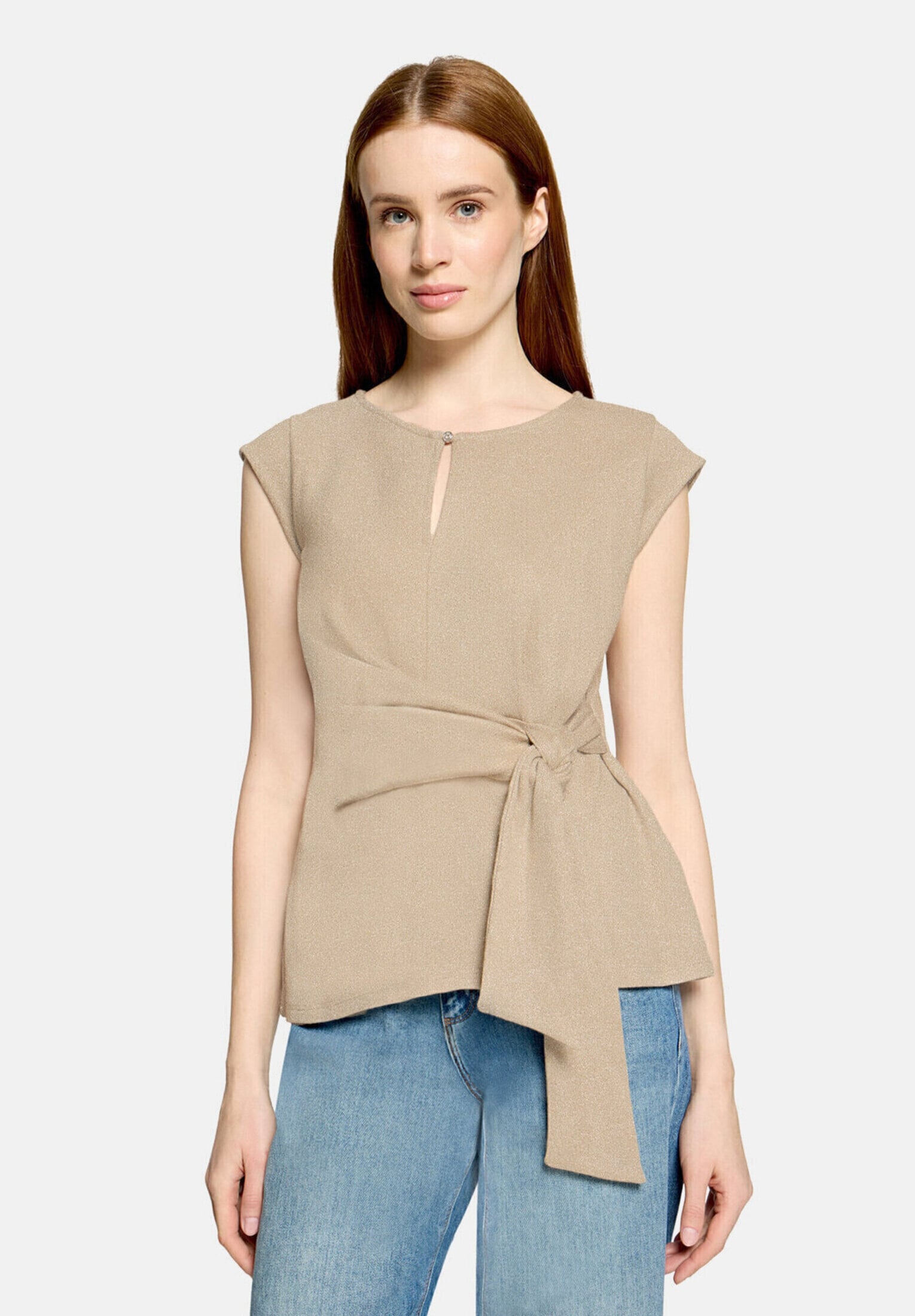 Cartoon Kurzarmshirt »Damen mit Lurexfaden« 1