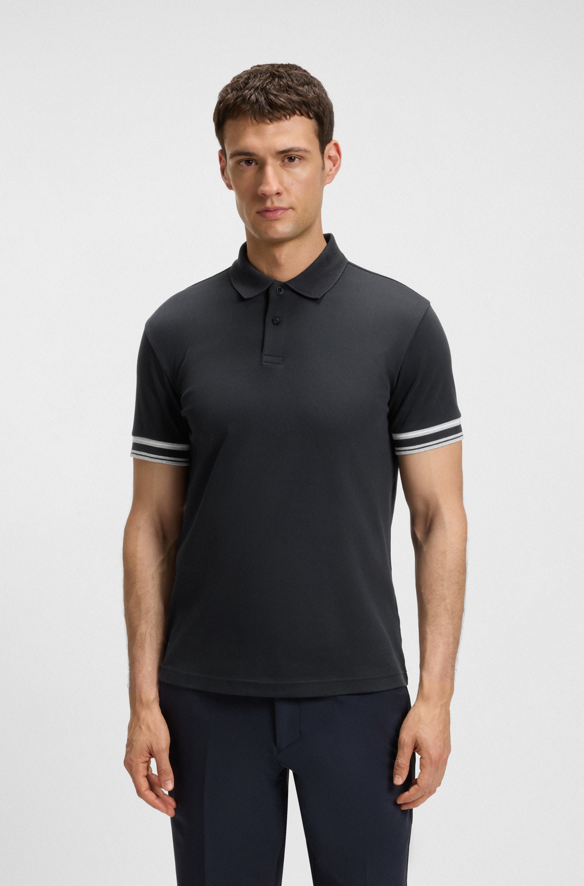 BOSS GREEN Poloshirt "Polo Zone", mit Piqué-Streifen und einem Logo am Ärme günstig online kaufen