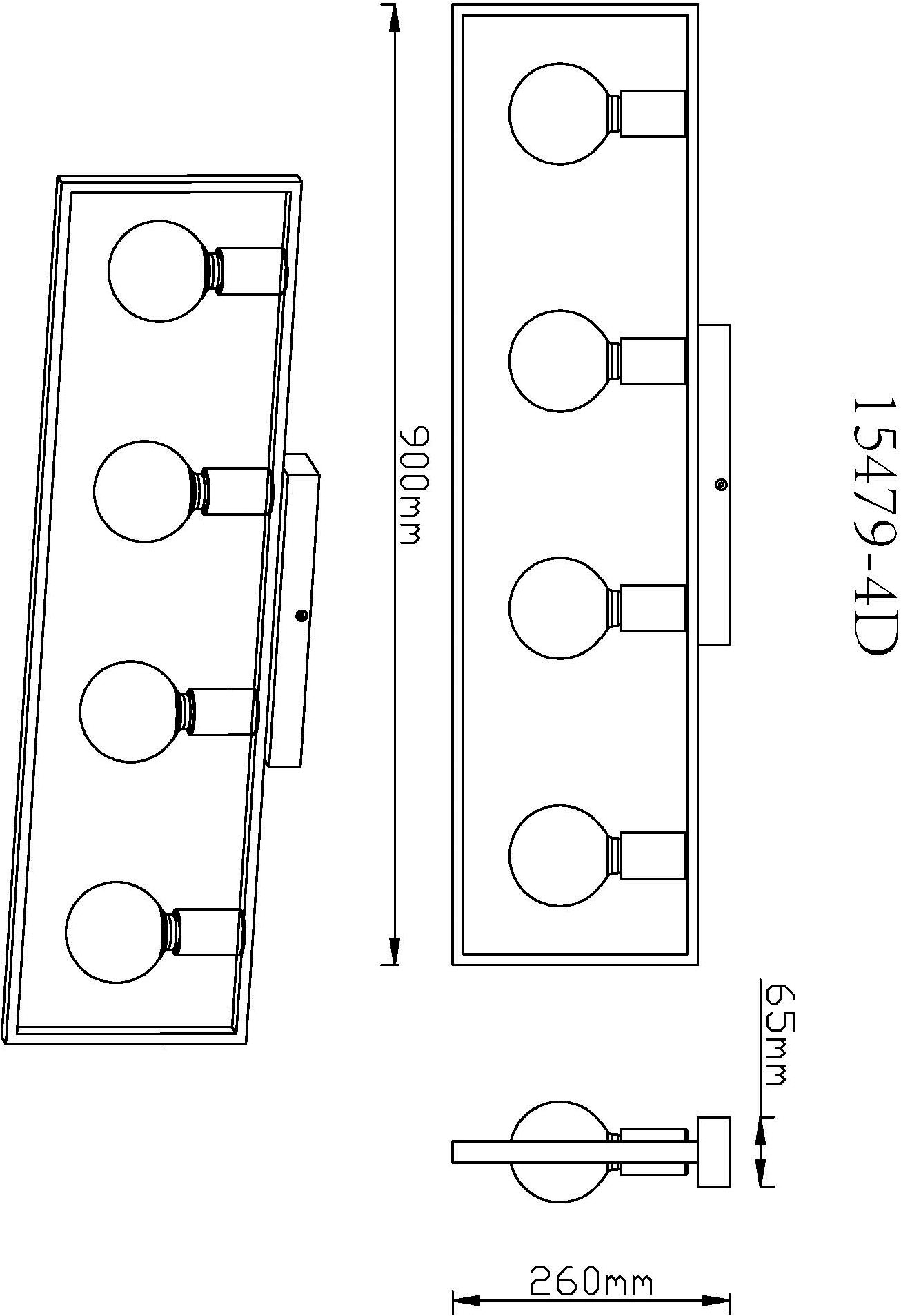 GLOBO LIGHTING Deckenleuchte »DANIEL« E27 1 Stk. LED Deckenleuchte schwarz matt mit Holzoptik, modern