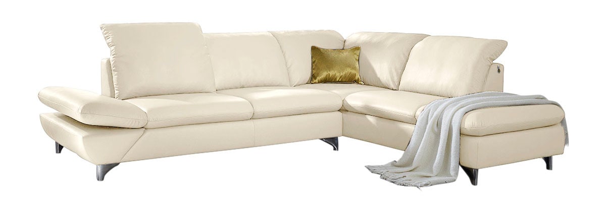 W.SCHILLIG Ecksofa "Taoo, elegant und zeitlos, bequem, L-Form, Breite 296cm" mit Sitziefenverstellung & Kopfteilverstellung