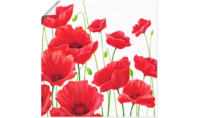 Artland Wandbild »Rote Mohnblumen I«, Blumen, (1 St.), in vielen Größen & Produktarten... kaufen