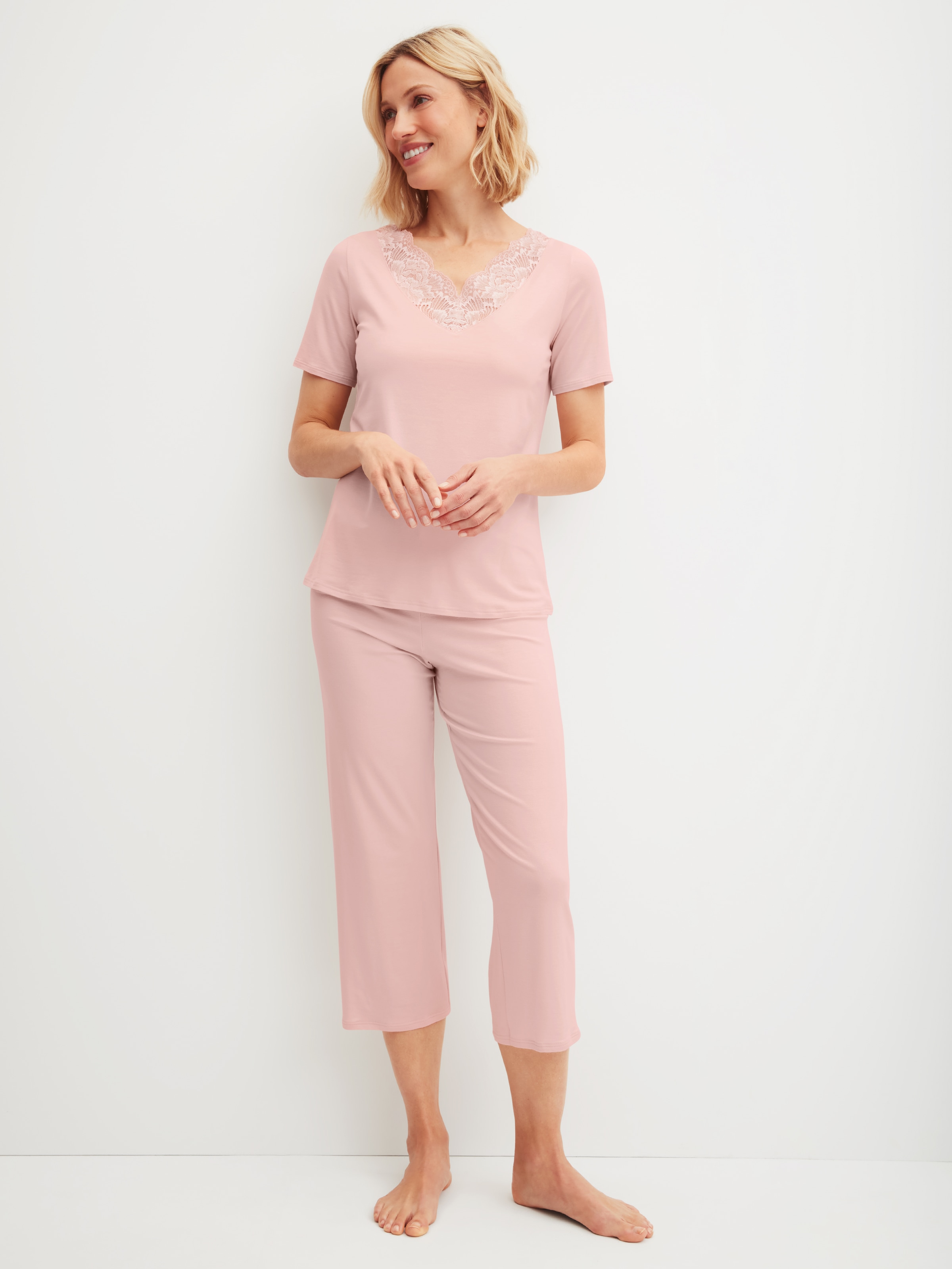 CALIDA Capri-Pyjama "Elegant Dreams" 2 aus weicher Single-Jersey-Qualität, günstig online kaufen