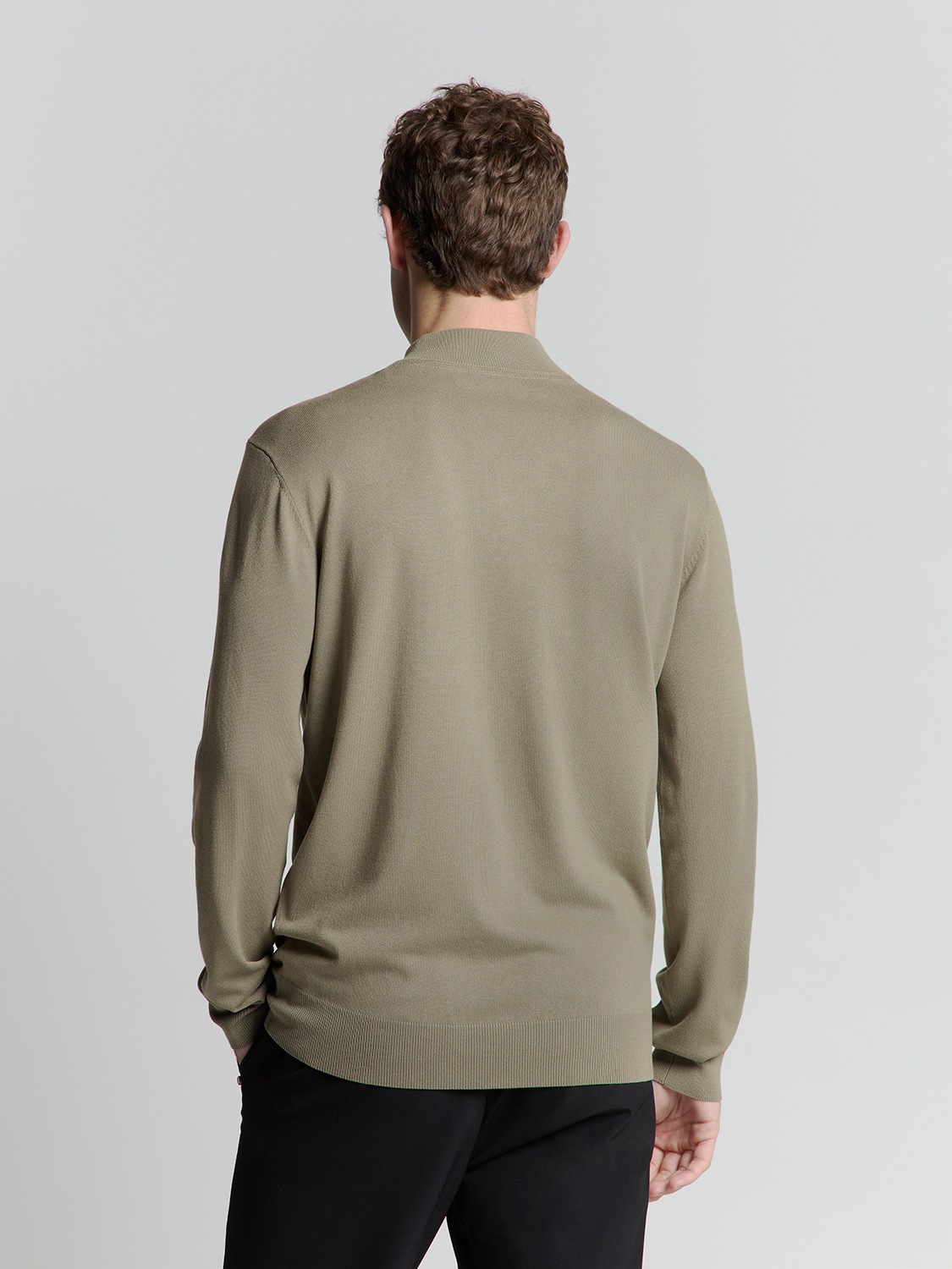NO EXCESS Rundhalspullover "No Excess Sweatshirt mit halbem Reißverschluss" günstig online kaufen