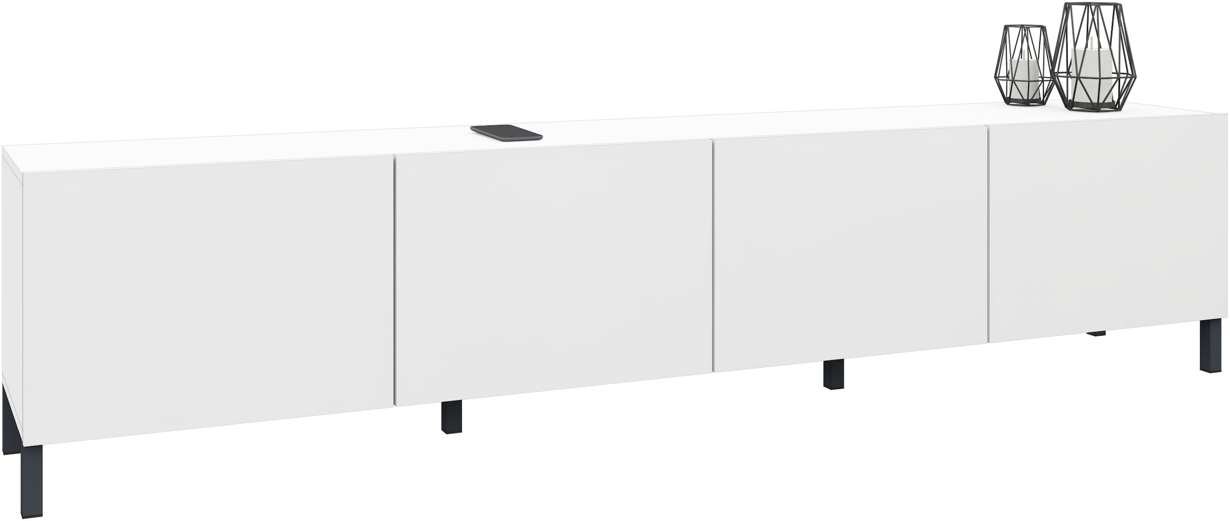 borchardt Möbel Lowboard "Sophia, TV-Schrank mit Metallfüßen" Breite 200 cm günstig online kaufen