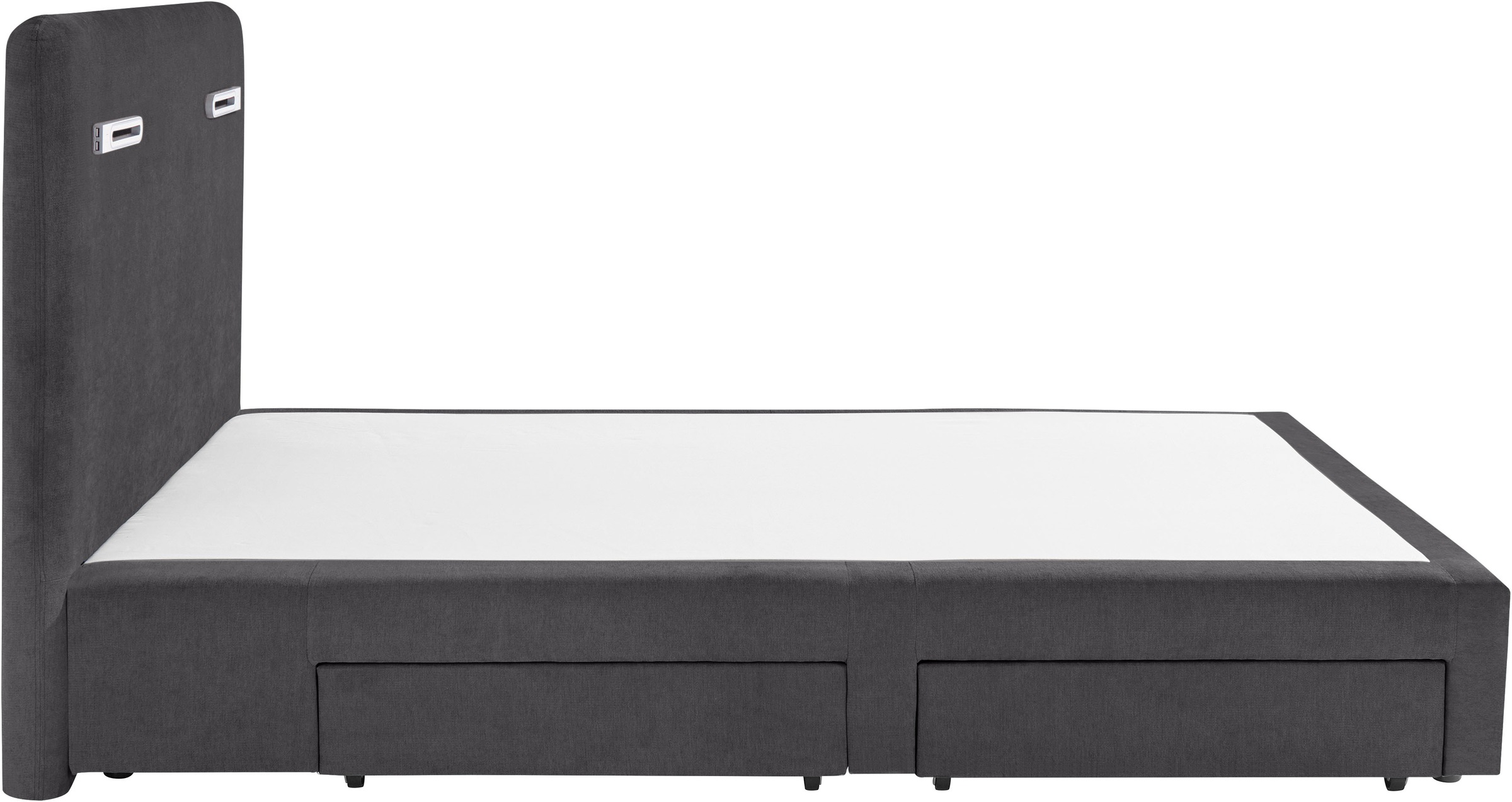 INOSIGN Boxbett »Luan«, Schubkästen, LED-Beleuchtung und Topper, in Breite 120 cm und 180 cm