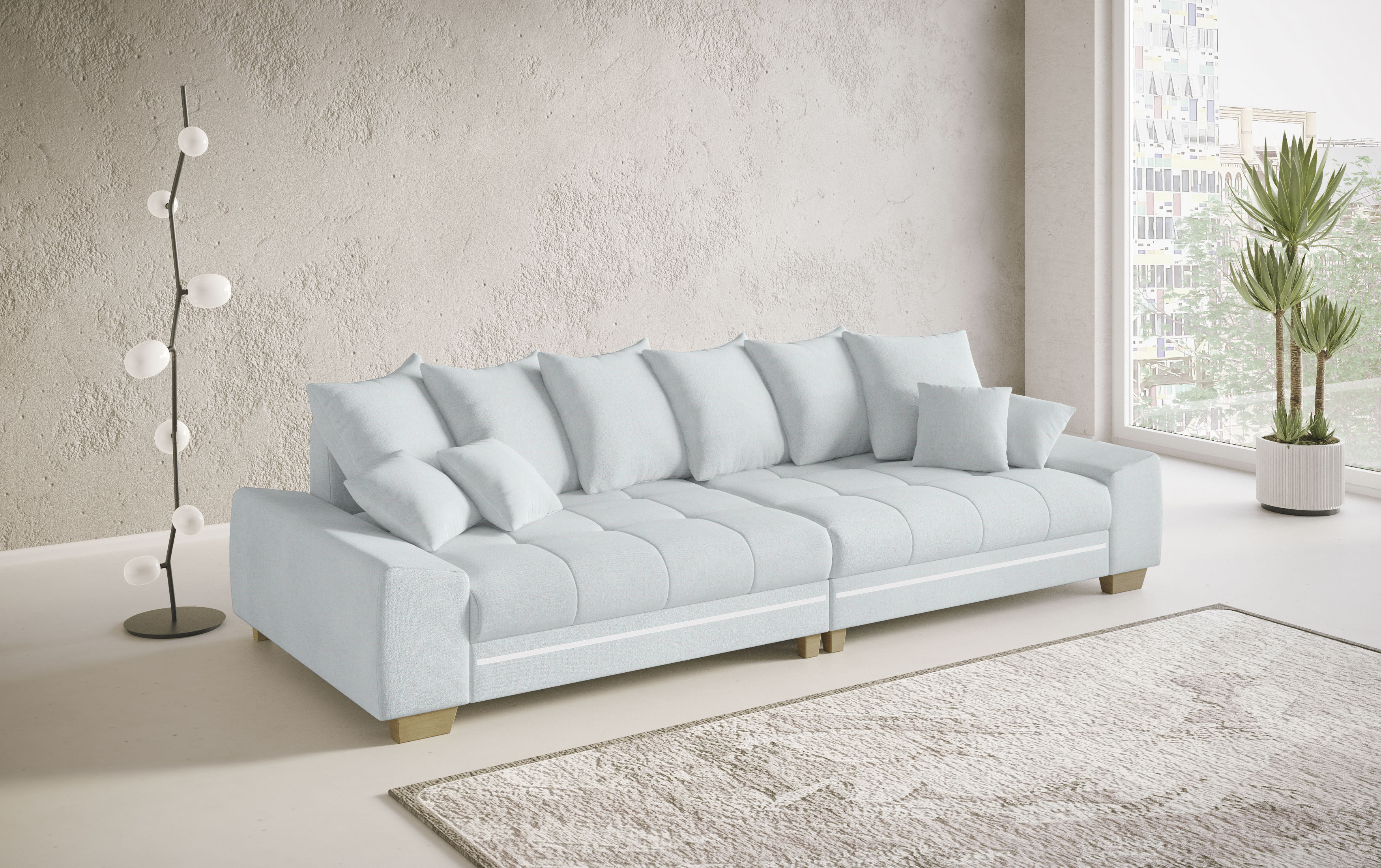 Thumbnail - Mr. Couch Big-Sofa "Nikita II" mit RGB-LED Beleuchtung, Kaltschaumpolsterung bis 140 kg belastbar