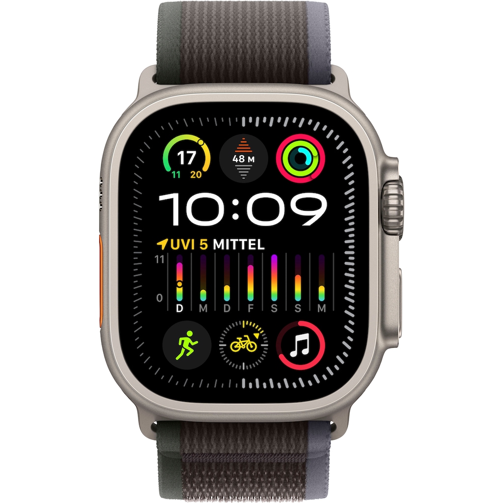 Apple Smartwatch »Watch Ultra 2 GPS 49 mm + Cellular Titanium M/L«, (Watch OS 10 Trail Loop)