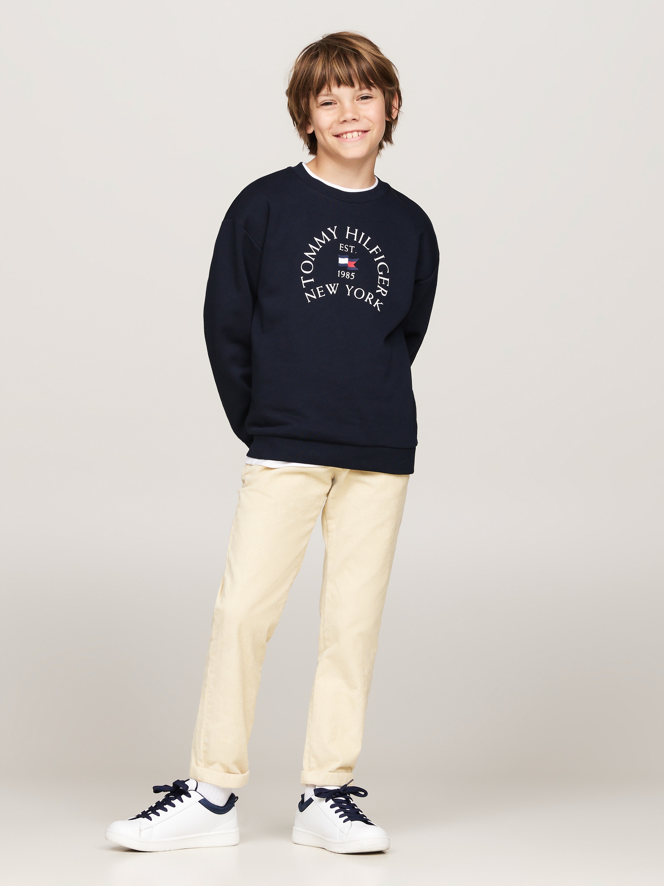 Tommy Hilfiger Sweatshirt »NAUTICAL ARCH PRINT FLEECE CN«, Baby bis 2 Jahre; mit Tommy Hilfiger Print