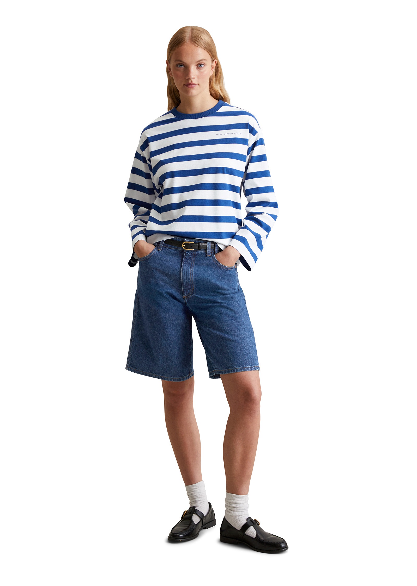 Marc O'Polo DENIM Langarmshirt »aus garngefärbtem Heavy Jersey«