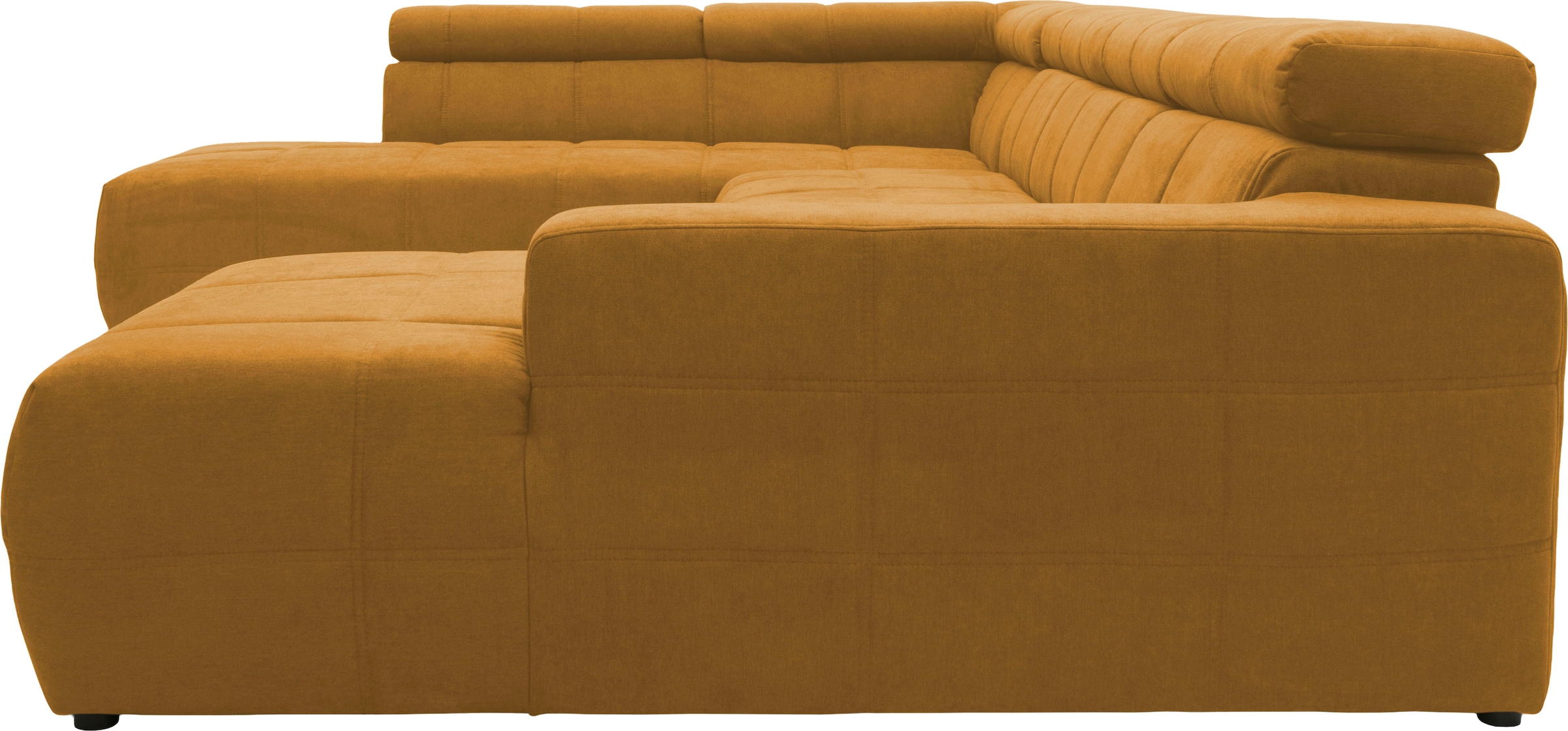 OTTO home Wohnlandschaft »Ballerup 359 x 228 cm, auch mit verstellbarer Sitztiefe« Kopfteile verstellbar, aus pflegeleichtem, weichem Bezugsstoff, U-Form