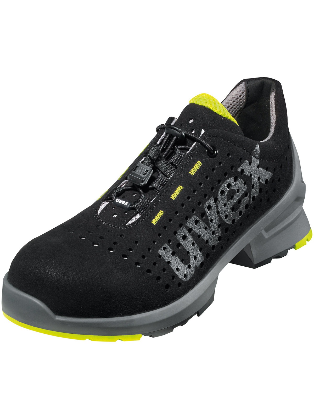 UVEX Sicherheitsschuh "Sicherheitsschuhe uvex 1 gelochter Halbschuh S1 SRC", 48, schwarz, Schuhe