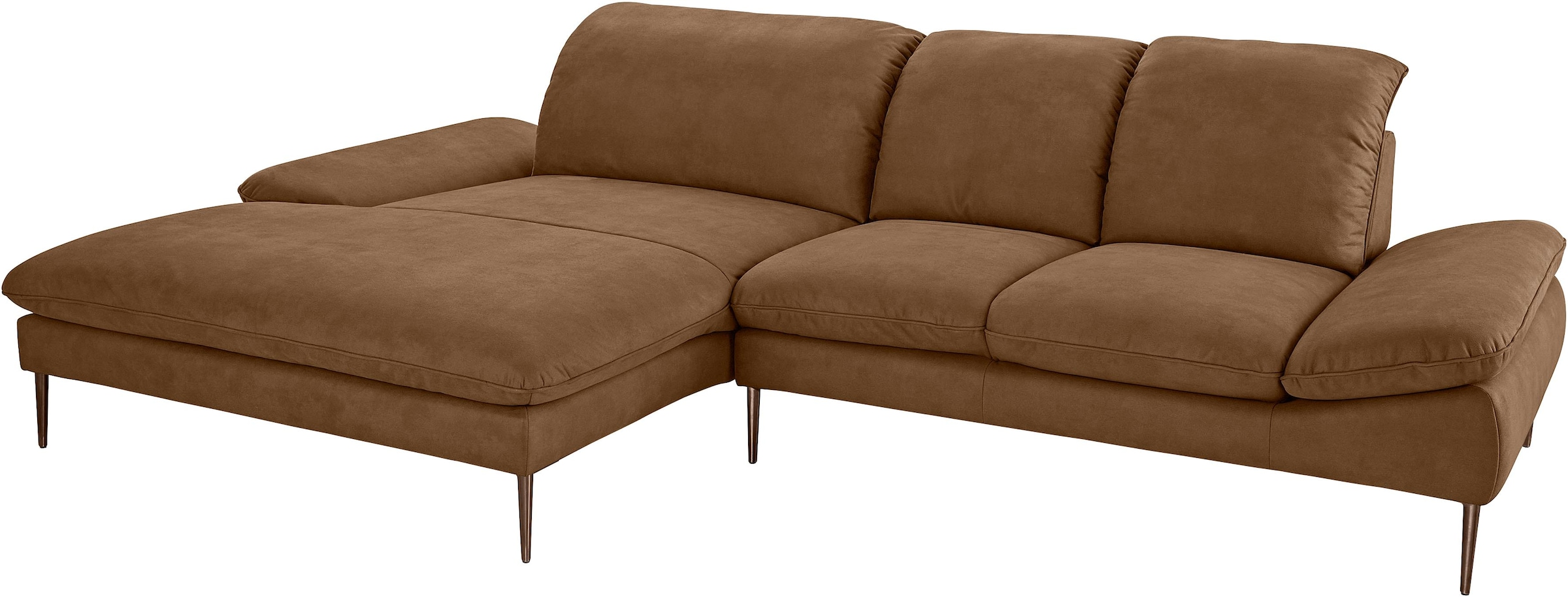W.SCHILLIG Ecksofa »enjoy&MORE, Designsofa, bequem, zeitlos und elegant, L-Form«, Sitztiefenverstellung, Füße bronze pulverbeschichtet, Breite 310 cm