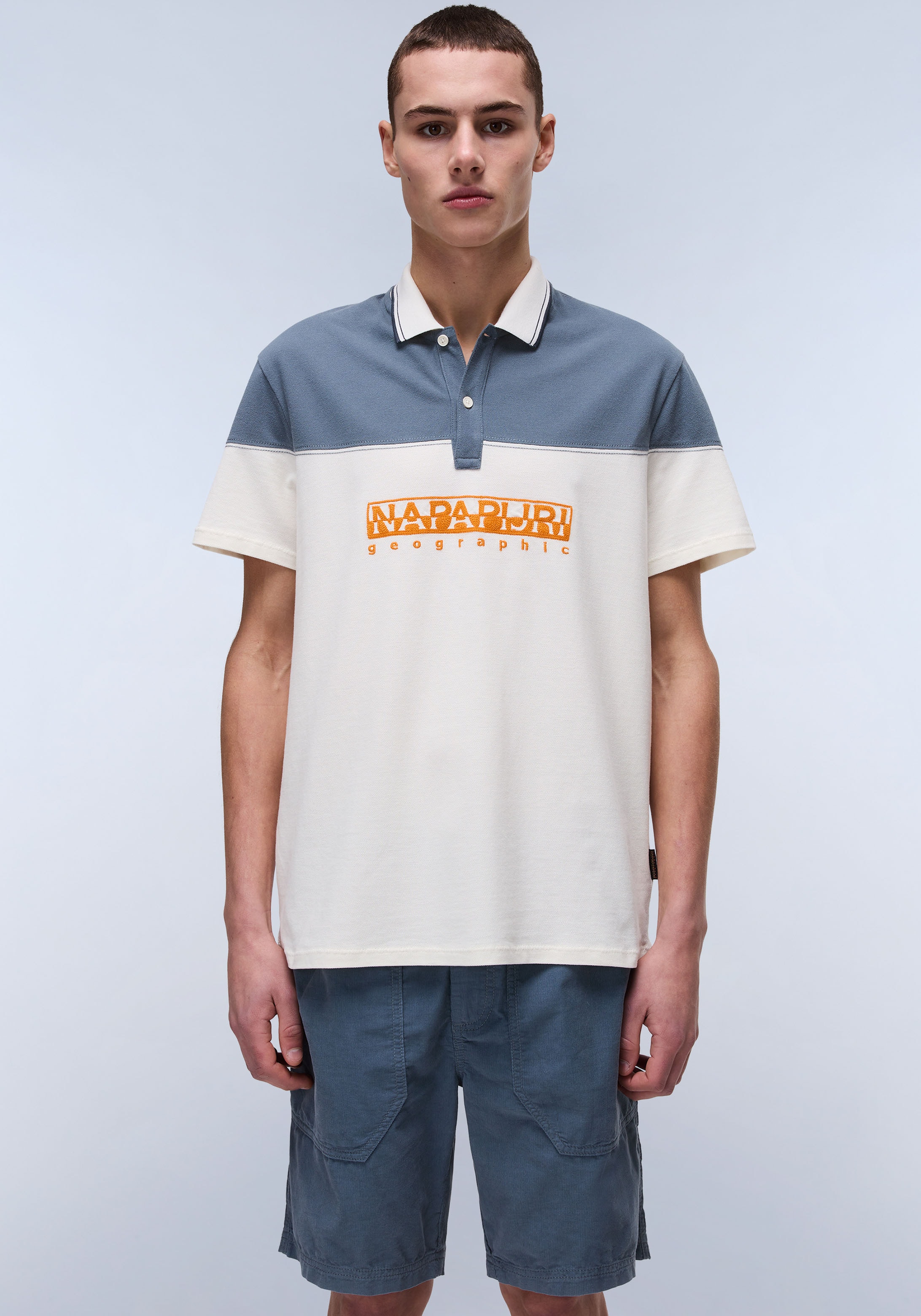 Napapijri Poloshirt "E-SATURNIA SS", Mit aufgesticktem Markenlogo auf der B günstig online kaufen