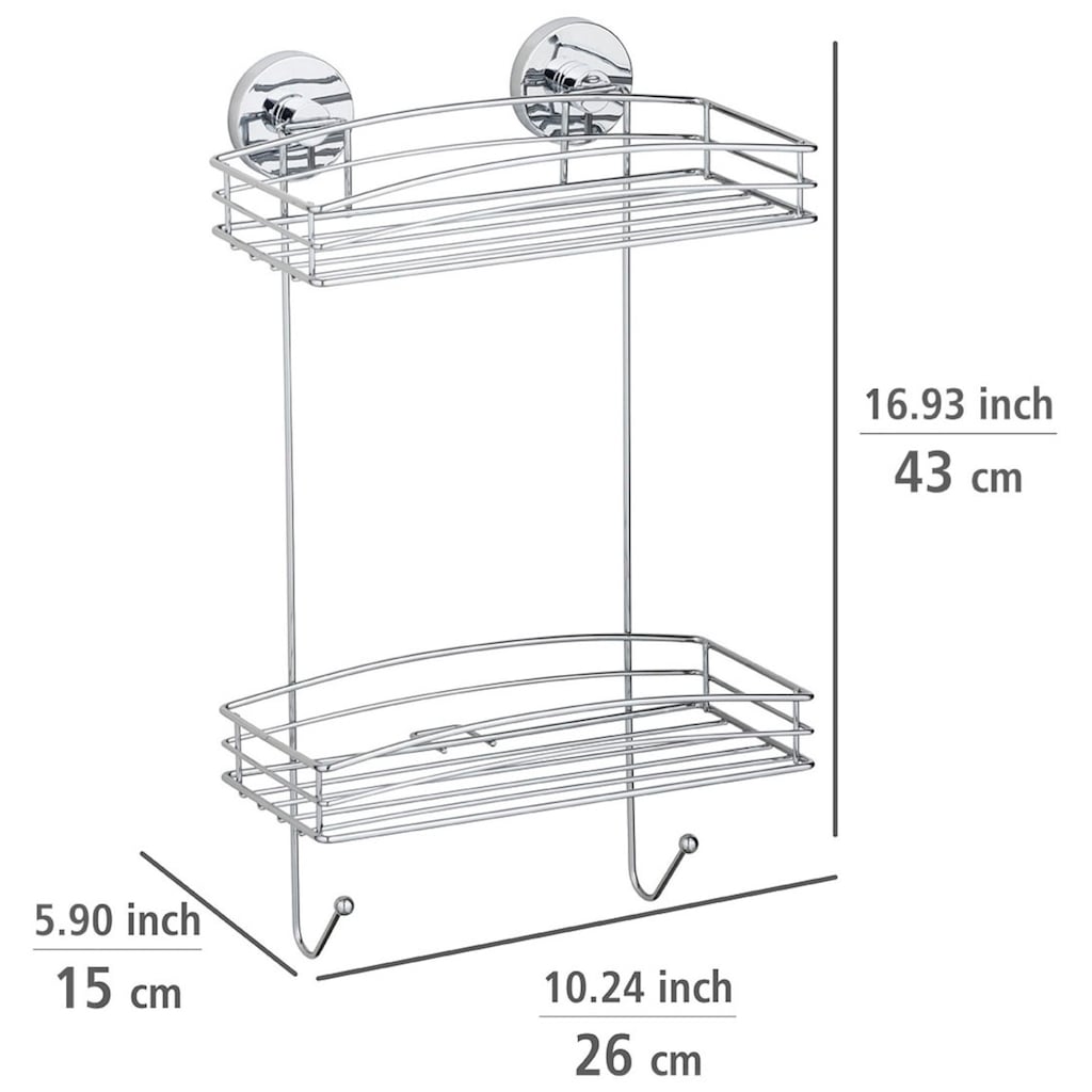 WENKO Duschablage »Wandregal«, 2 Etagen