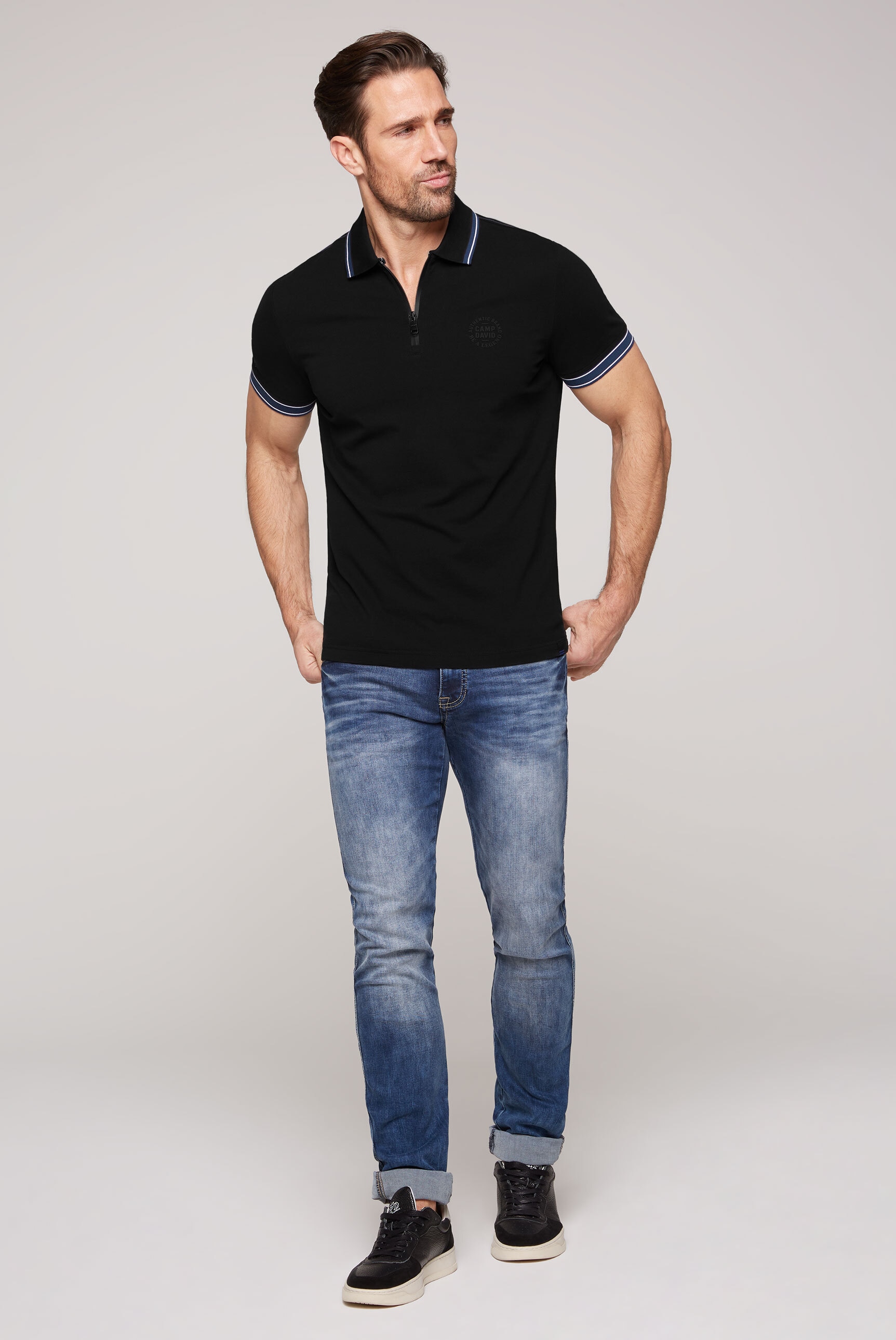 CAMP DAVID Poloshirt, aus Baumwolle