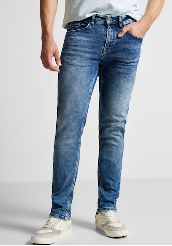 STREET ONE MEN Regular-fit-Jeans su cooler Used-Optik...