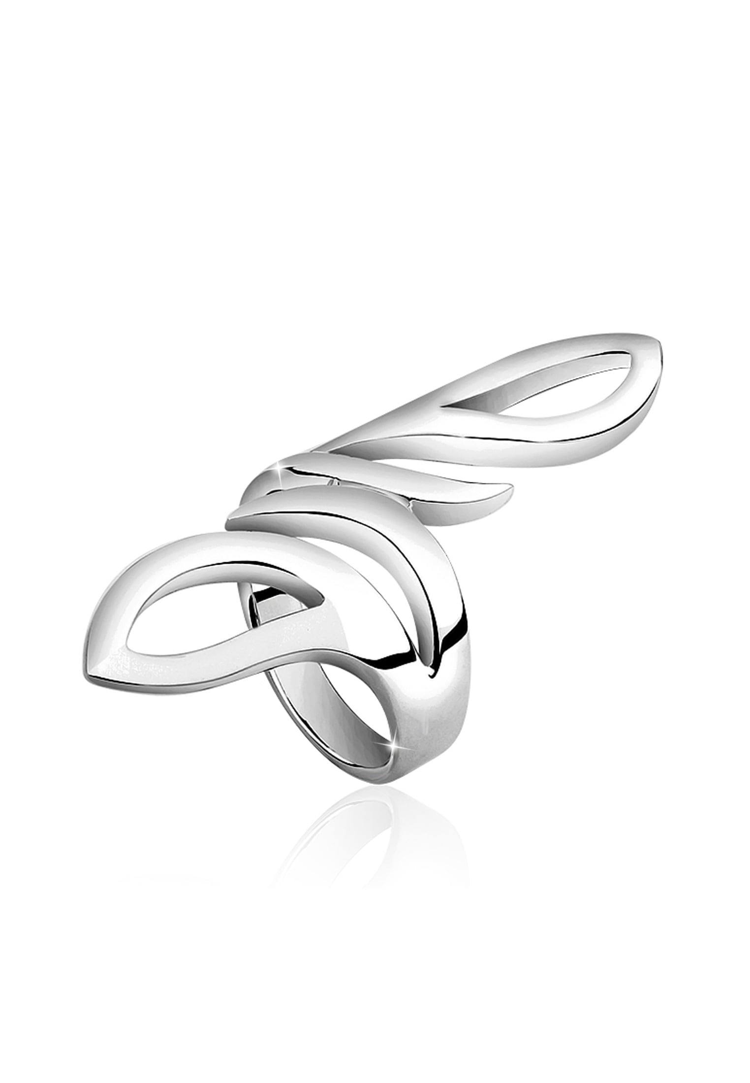 Fingerring »Wickelring Statement Geschwungen Trend 925 Silber«