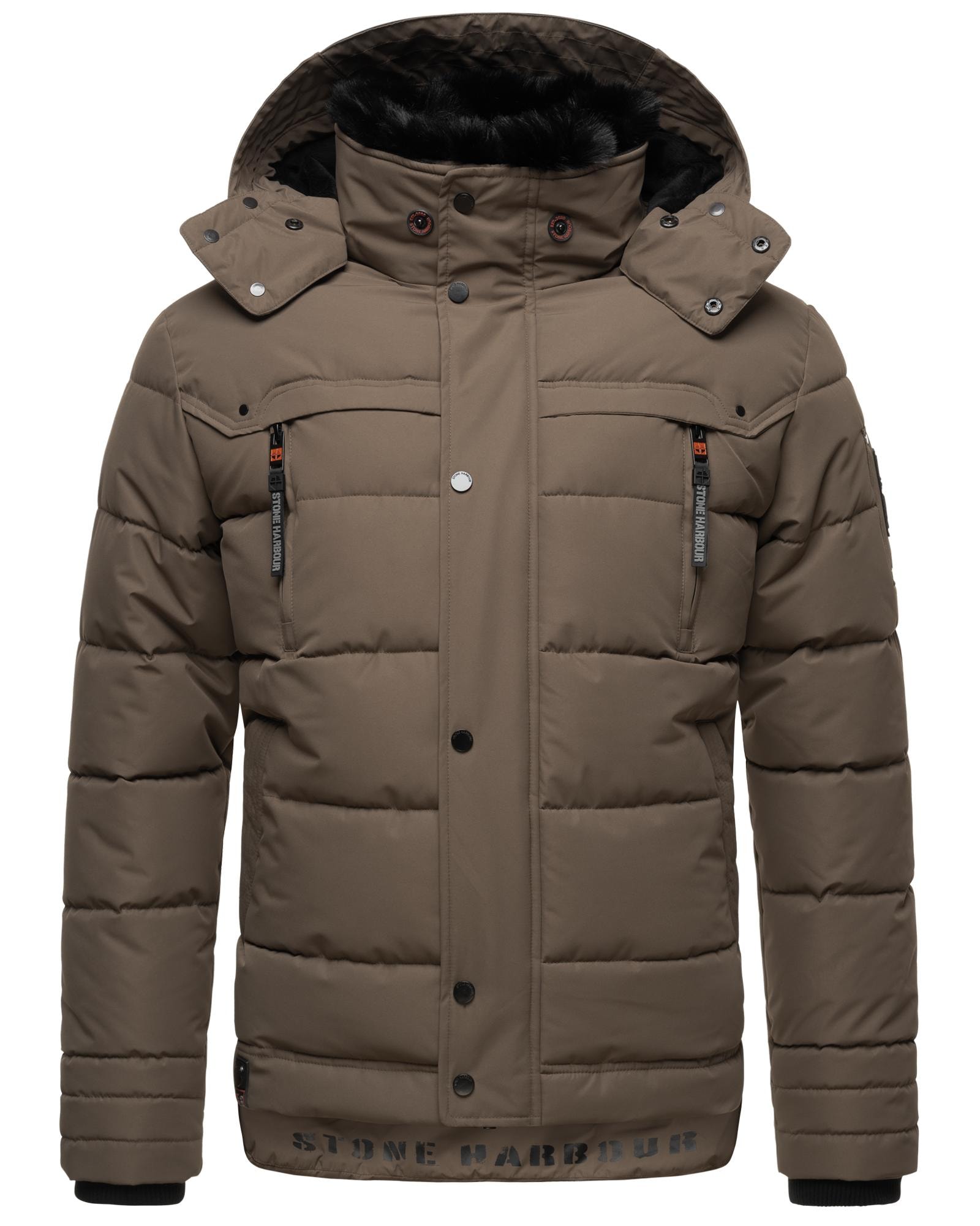 Stone Harbour Steppjacke »Witas«, mit Kapuze, gesteppte Herren Winterjacke mit abnehmbarer Kapuze