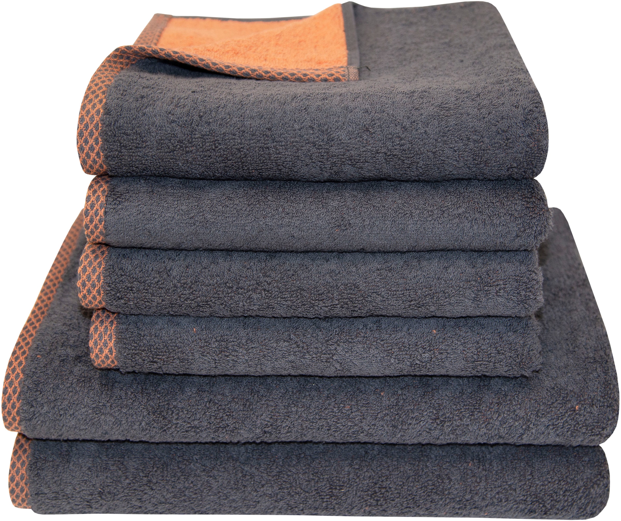 Dyckhoff Handtuch Set "Golden Shades Rhomb" Set 6 Stk. Walkfrottier 4 Handt günstig online kaufen