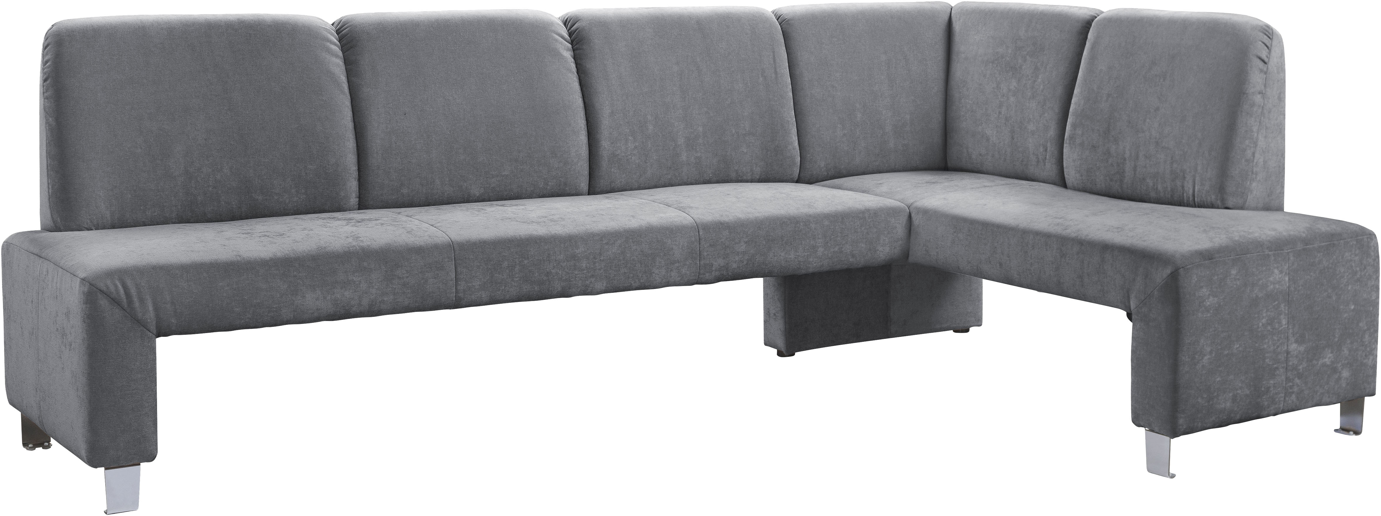 exxpo - sofa fashion Eckbank "Intenso, viele Bezugsstoffe Cord, Struktur 243/158 cm (B/T)" hohe Bodenfreiheit, frei im Raum stellbar, hoher Sitzkomfort