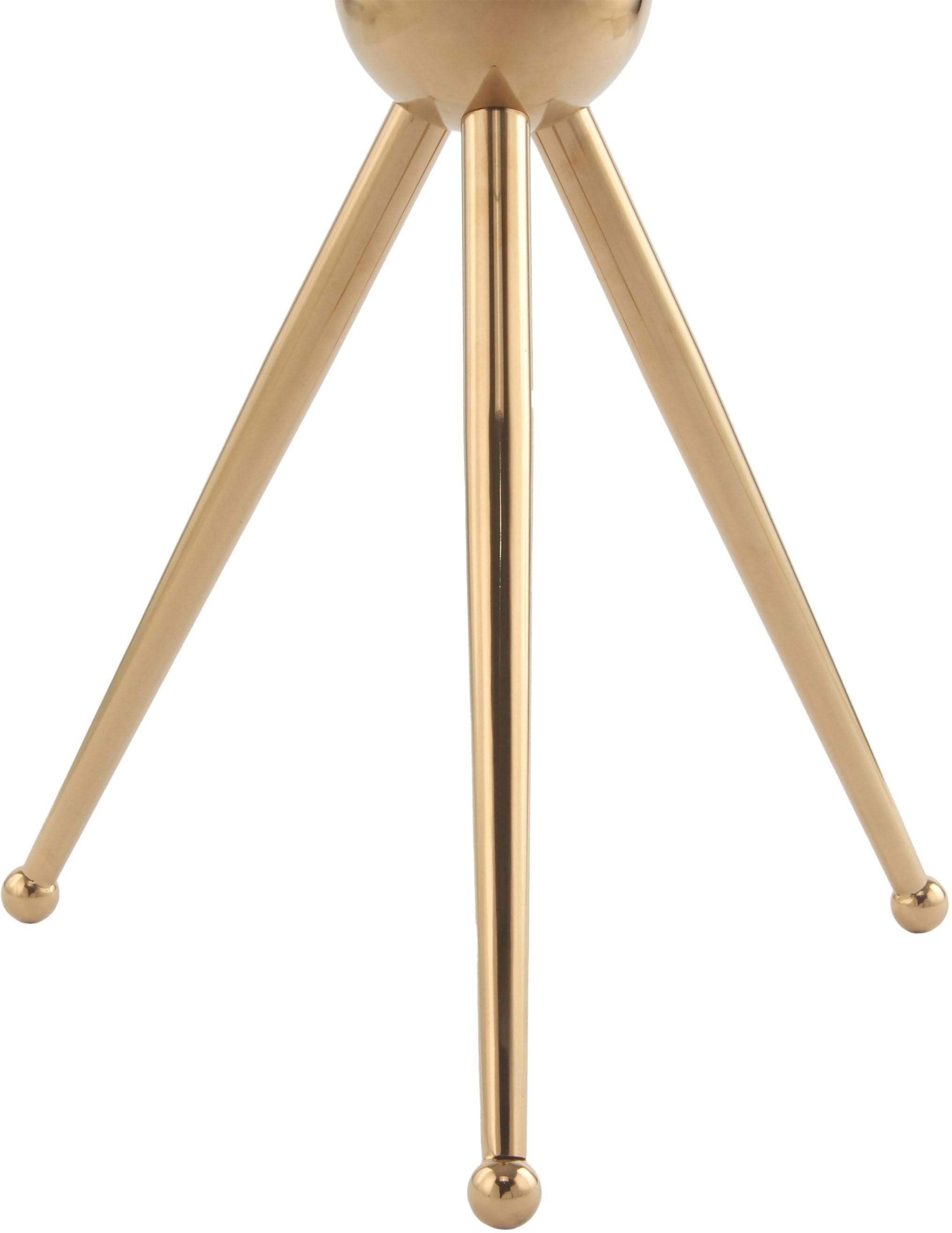 Kayoom Beistelltisch »Ontario 325, Runde Glasplatte aus Sicherheitsglas, 100% Edelstahl«, (1 St.), Minimalistisch, Gestell in Tripod-Design, mit Tragering