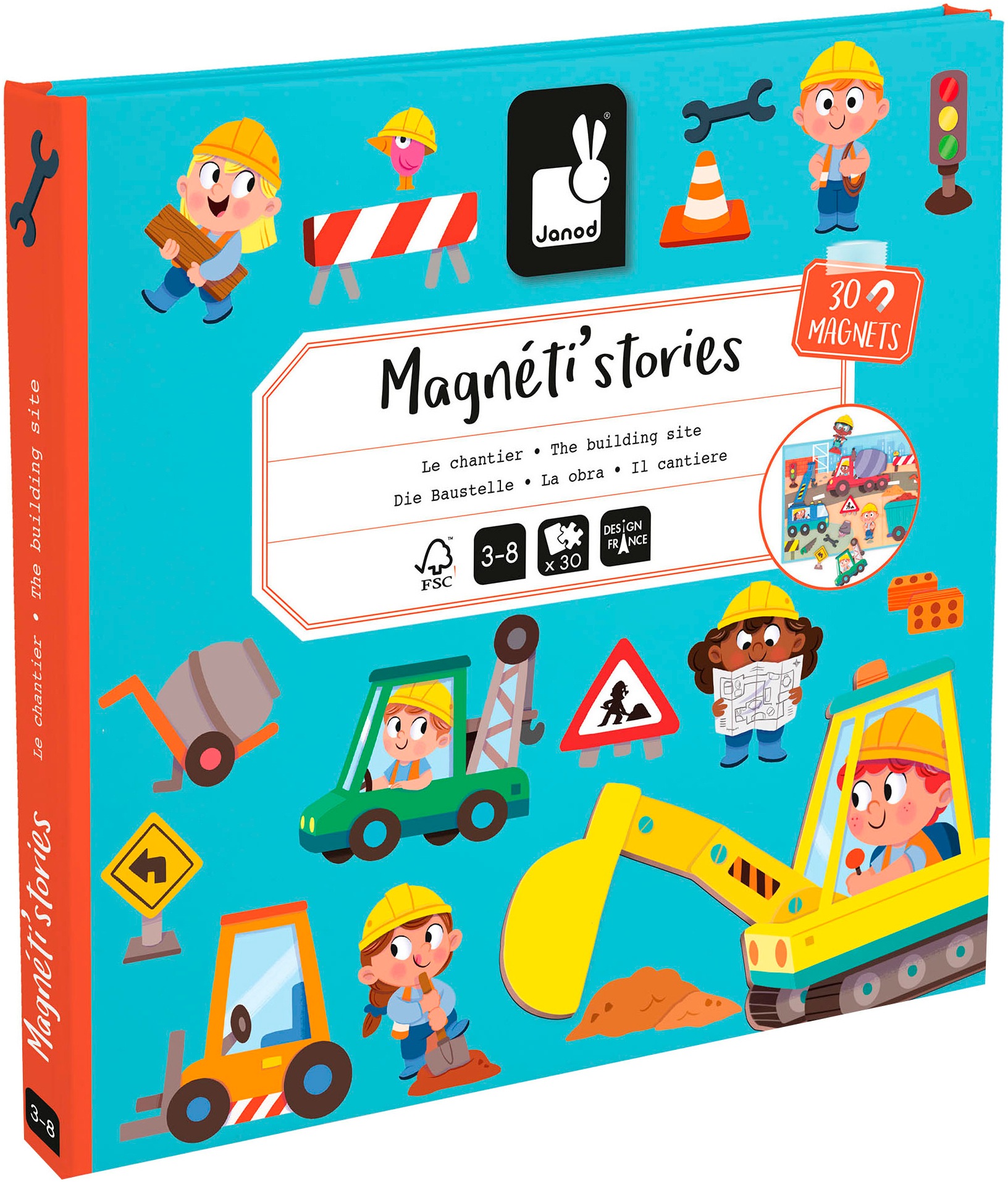 Janod Lernspielzeug »Magneti'stories - Die Baustelle«, FSC®- schützt Wald - weltweit