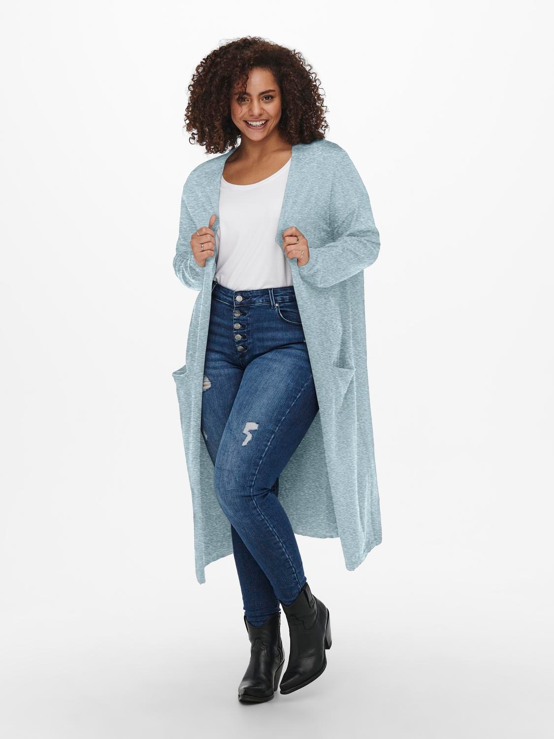 ONLY CARMAKOMA Strickjacke "CARNEW ESLY LS OPEN LONG CARDIGAN NP KNT" Visko günstig online kaufen