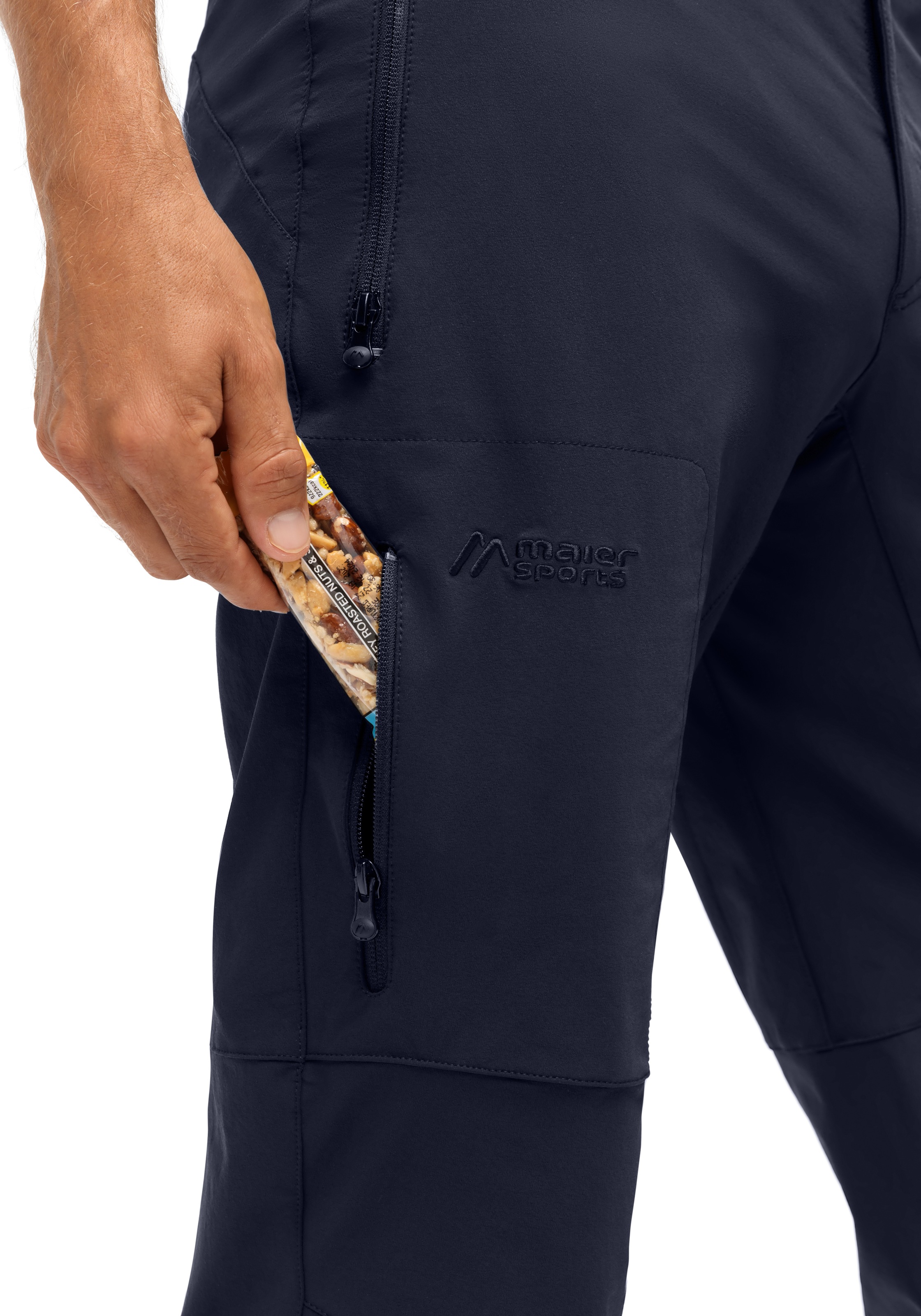 Maier Sports Outdoorhose »Halitit M«, Herren Funktionshose, robuste Wanderhose, 3 Taschen + Gürtel, Reg. Fit