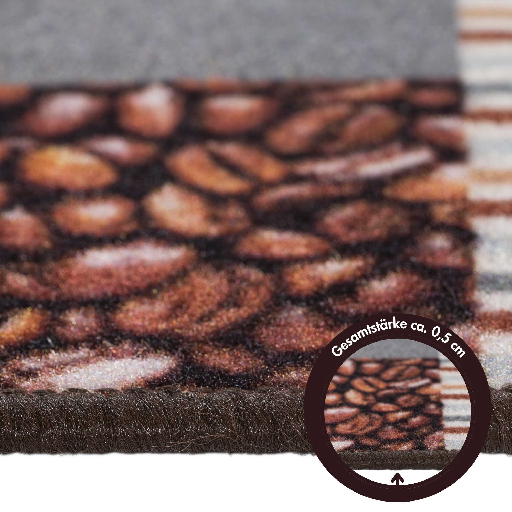 Andiamo Küchenläufer »Cafe Creme« rechteckig 4 mm Höhe Motiv Kaffee, mit Schriftzug, Größe 50x150 cm, Küche