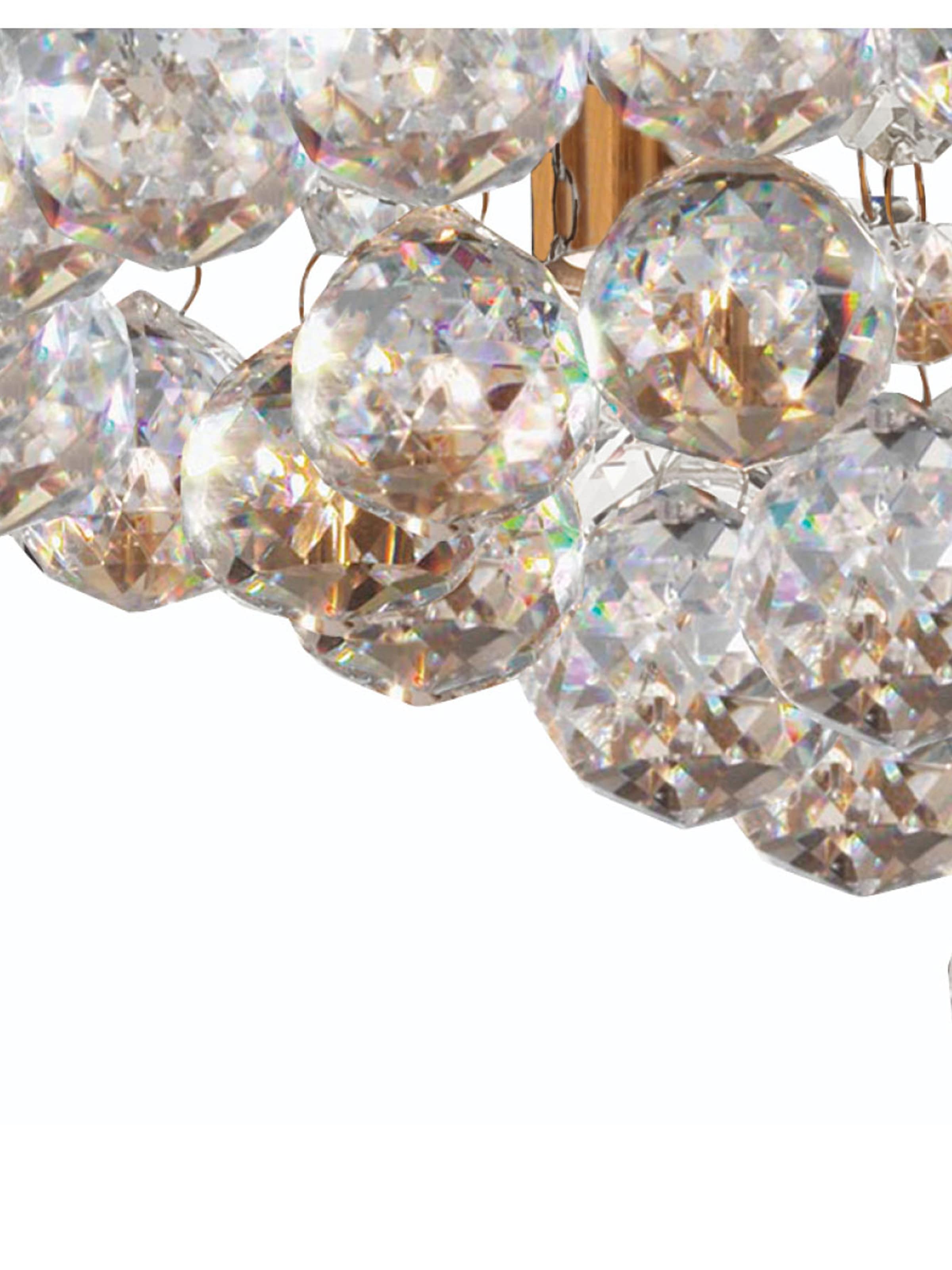 Searchlight Deckenleuchte »Hanna 4Lt Flush - Gold Metal & Clear Crystal« G9 1 Stk.