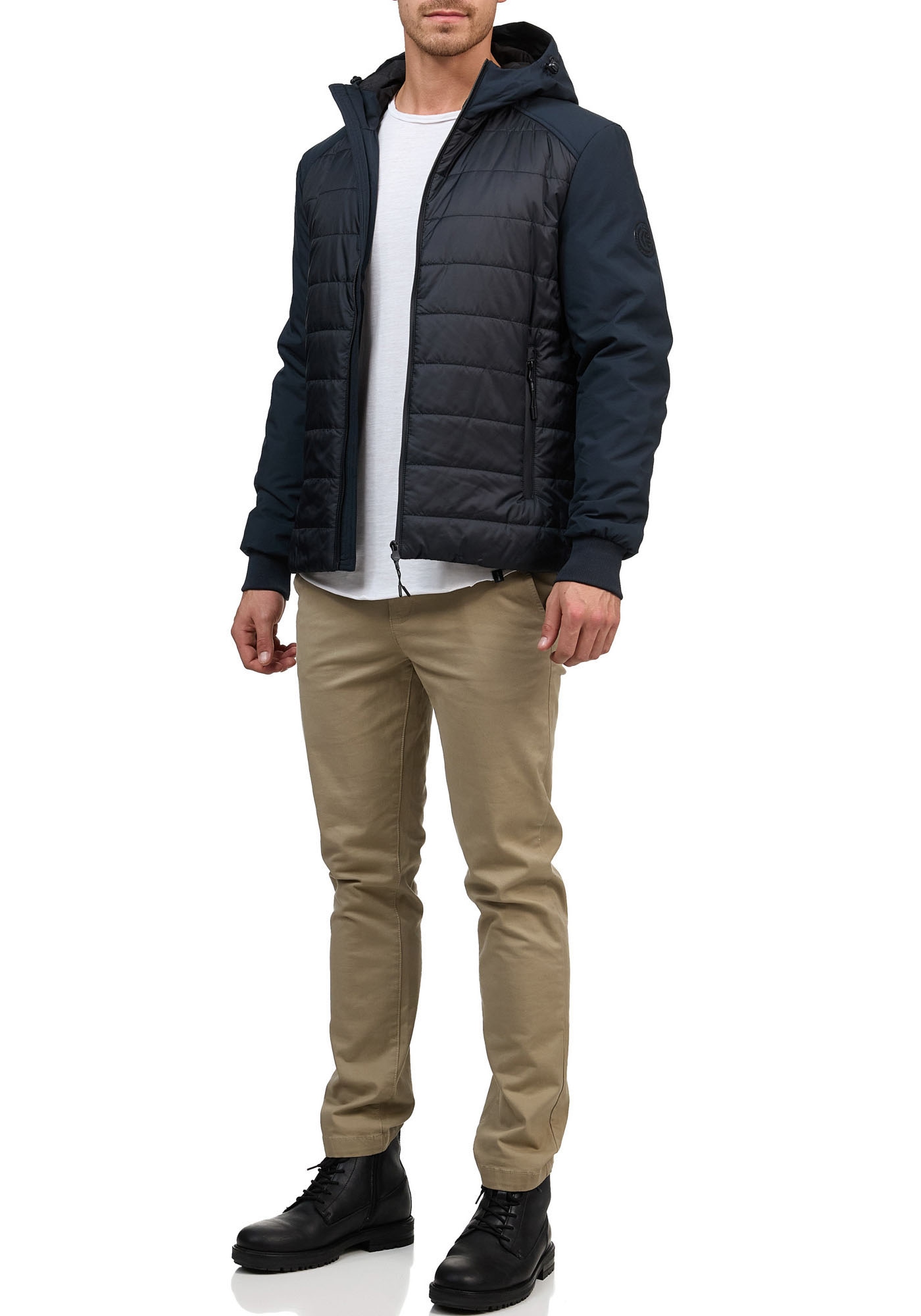 Indicode Steppjacke »INNoqual«, mit Kapuze