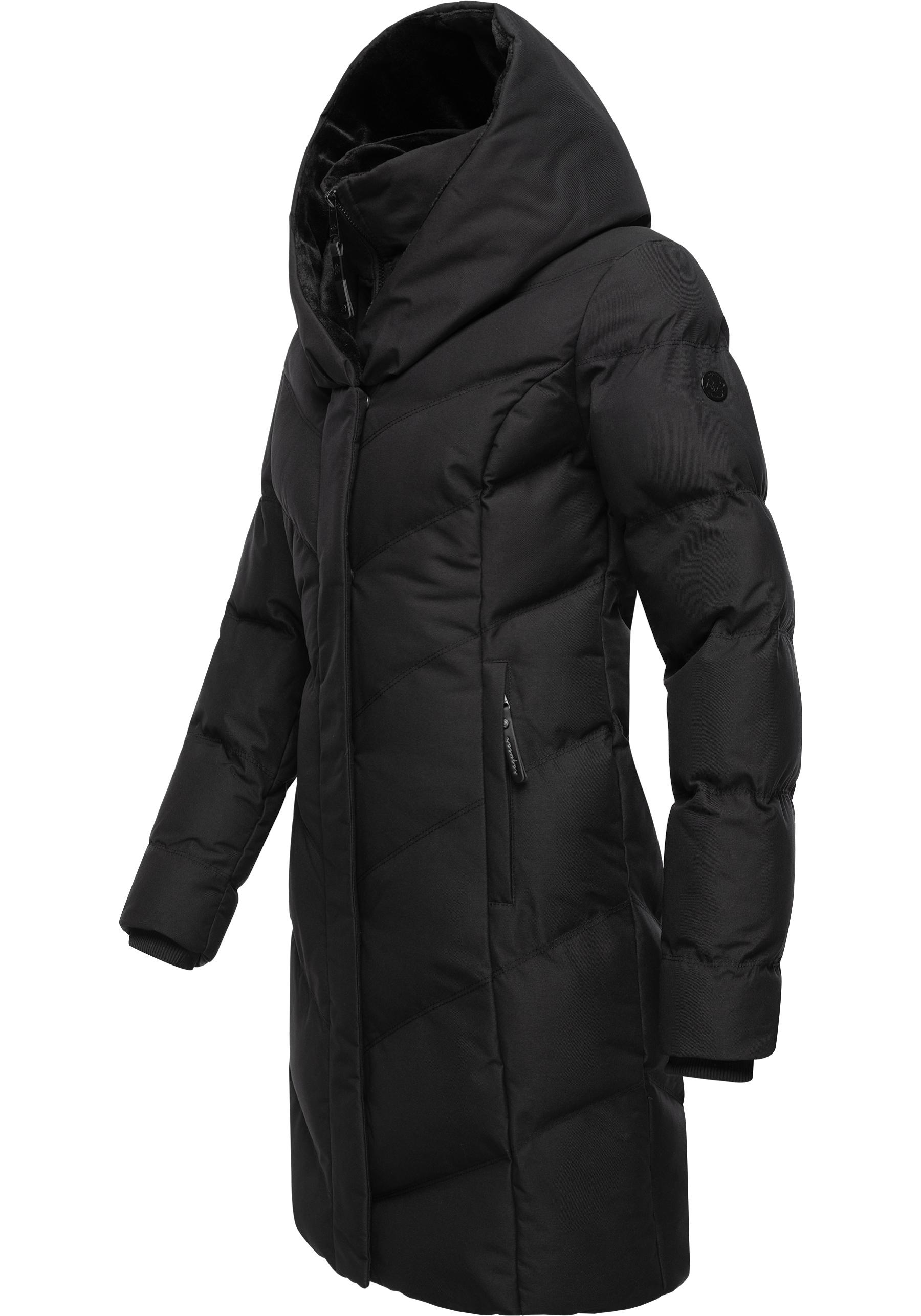 Ragwear Steppmantel "Natalka Cosy" Damen Wintermantel mit flauschigem Kunst günstig online kaufen