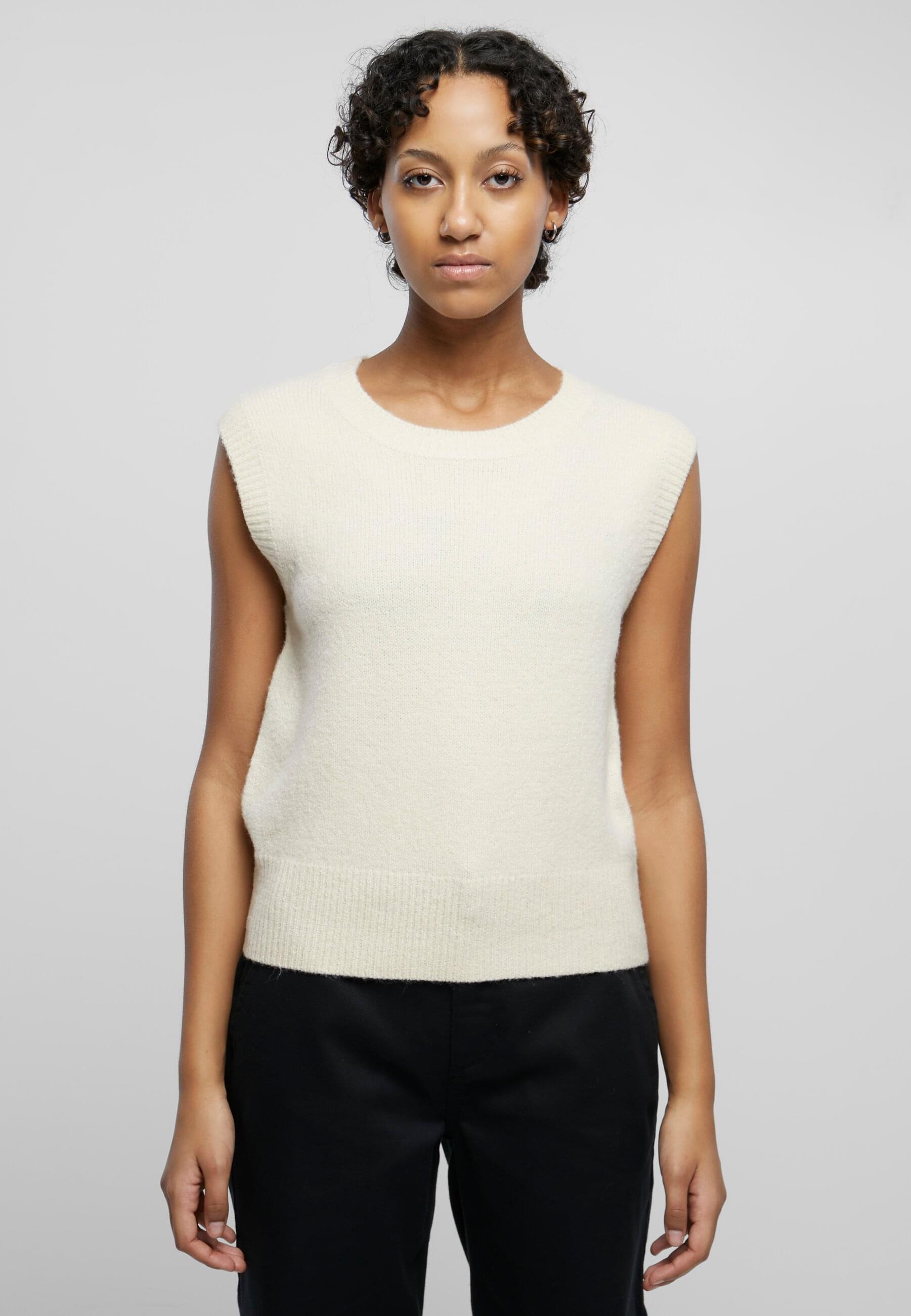 URBAN CLASSICS Rundhalspullover »Urban Classics Damen Ladies Knit Slipover«, (1 tlg.)