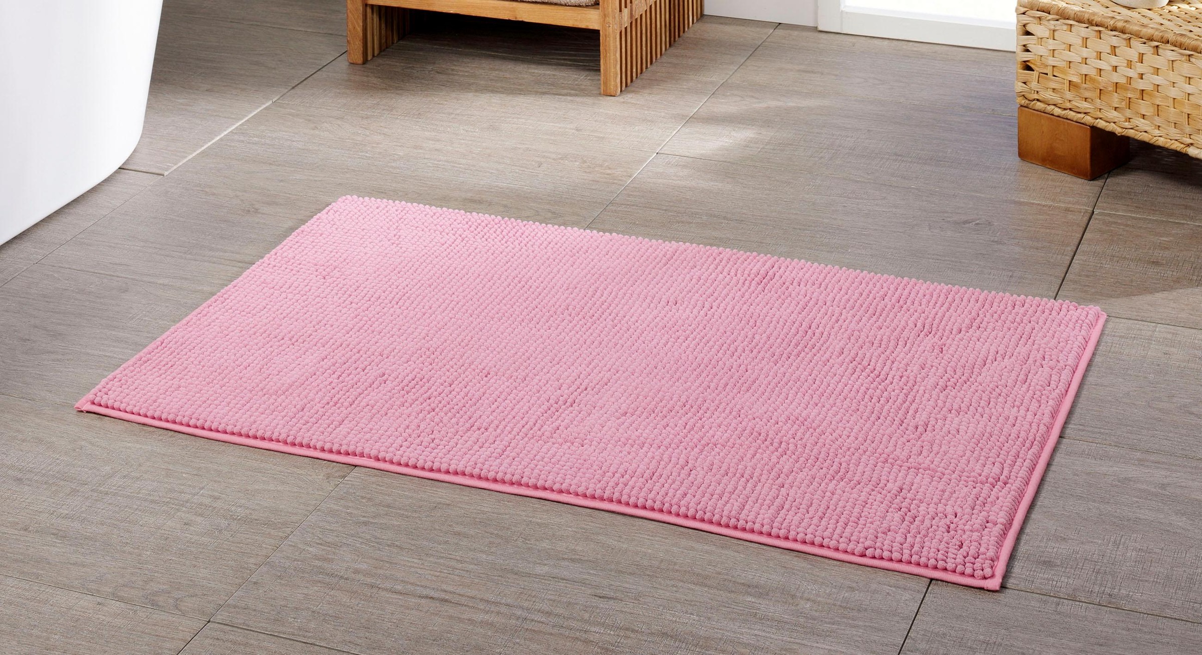 Gözze Badematte "Chenille" Höhe 15 mm rutschhemmend beschichtet fußbodenhei günstig online kaufen