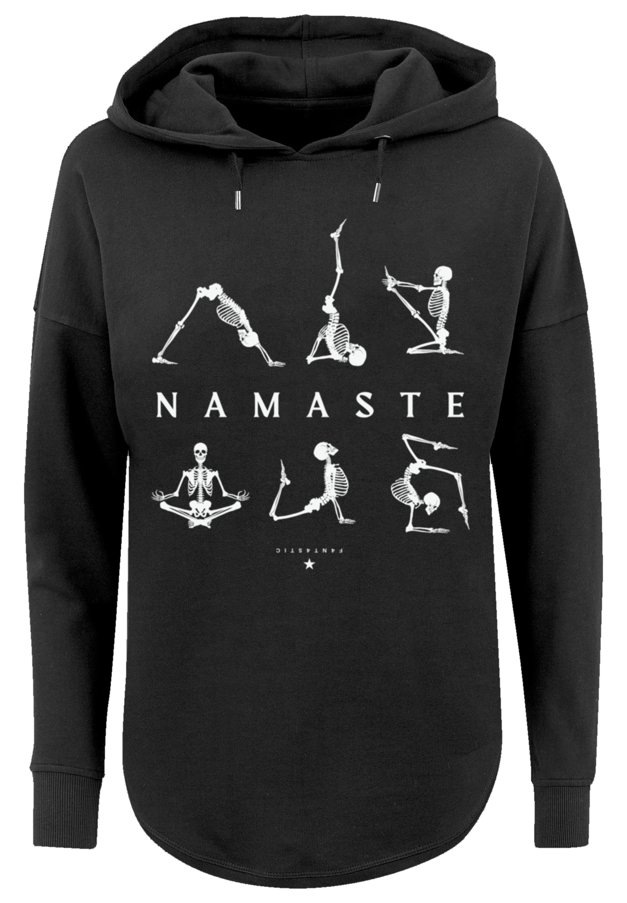 F4NT4STIC Sweatshirt »Namaste Yoga Skelett Halloween«, Print