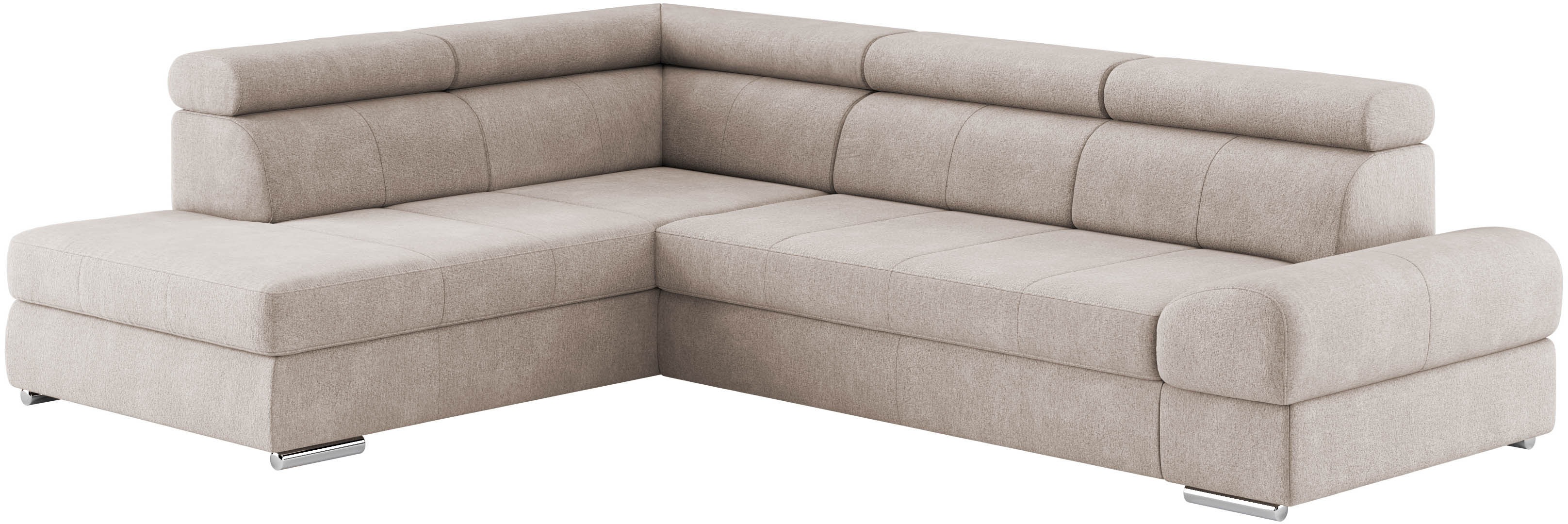 Thumbnail - sit&more Ecksofa "Broadway L-Form" mit verstellbaren Kopfteilen, wahlweise mit Bettfunktion