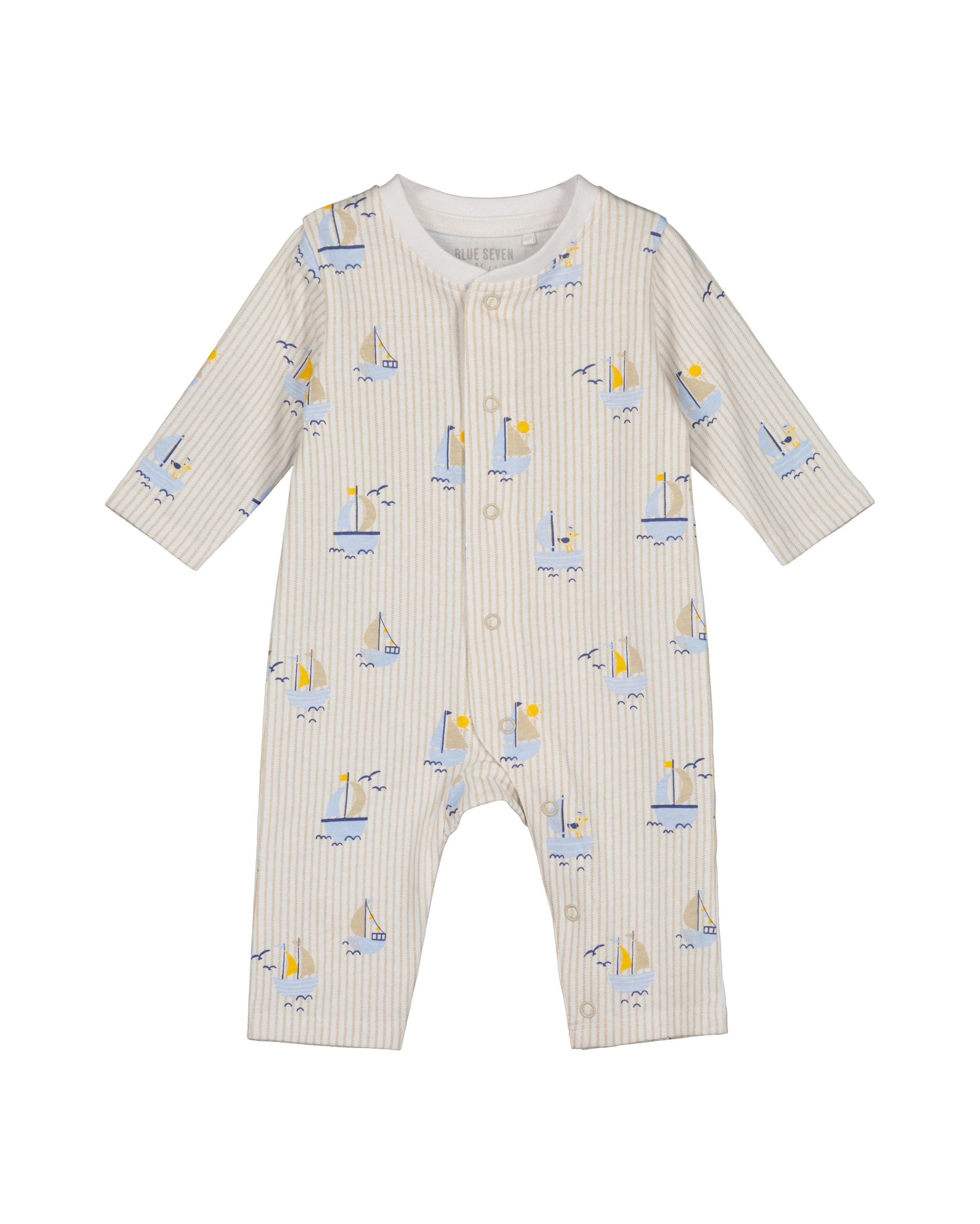 BLUE SEVEN Jungen Strampler "Blue Seven Strampler", Gr. 560001, weiß, 100% Baumwolle, Overalls