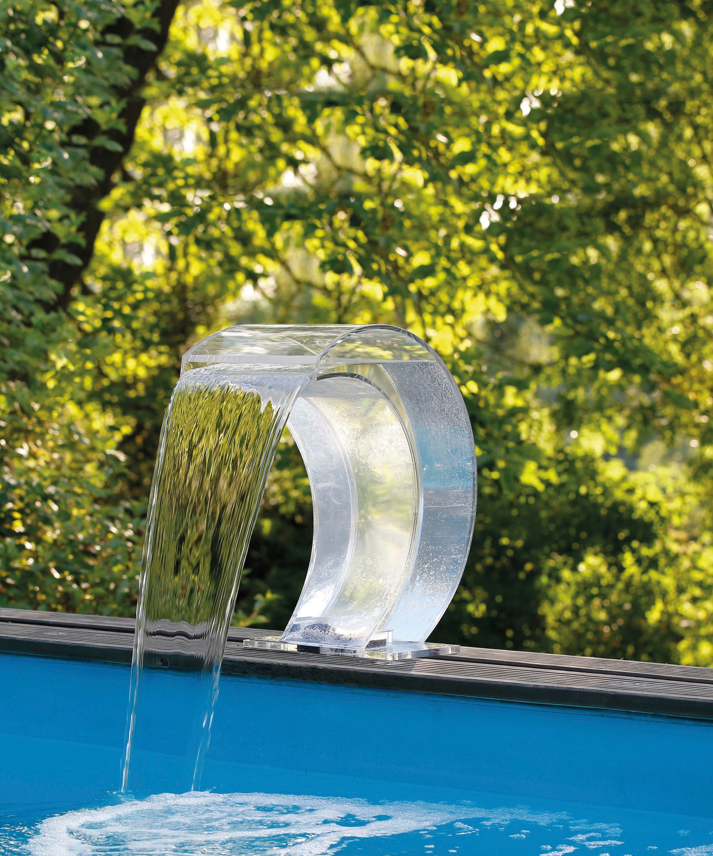 Poolwasserfall »Mamba Acryl LED«, transparent